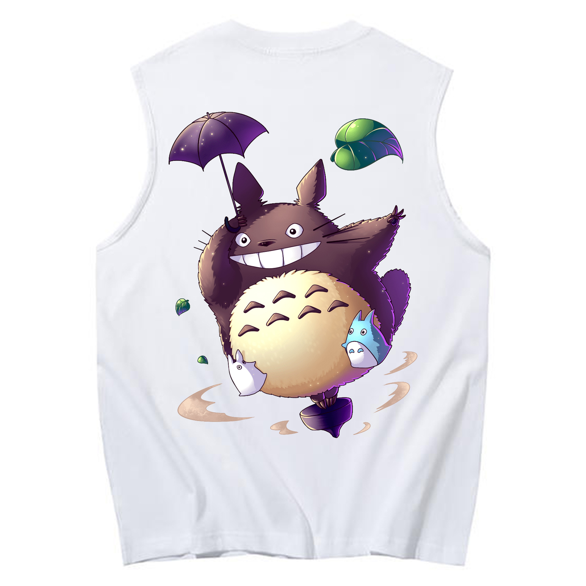 （画像用） となりのトトロ 草壁メイ 草壁サツキ My Neighbor Totoro Satsuki Kusakabe Mei Kusakabe コットン100％タンクトップ（背面プリント）