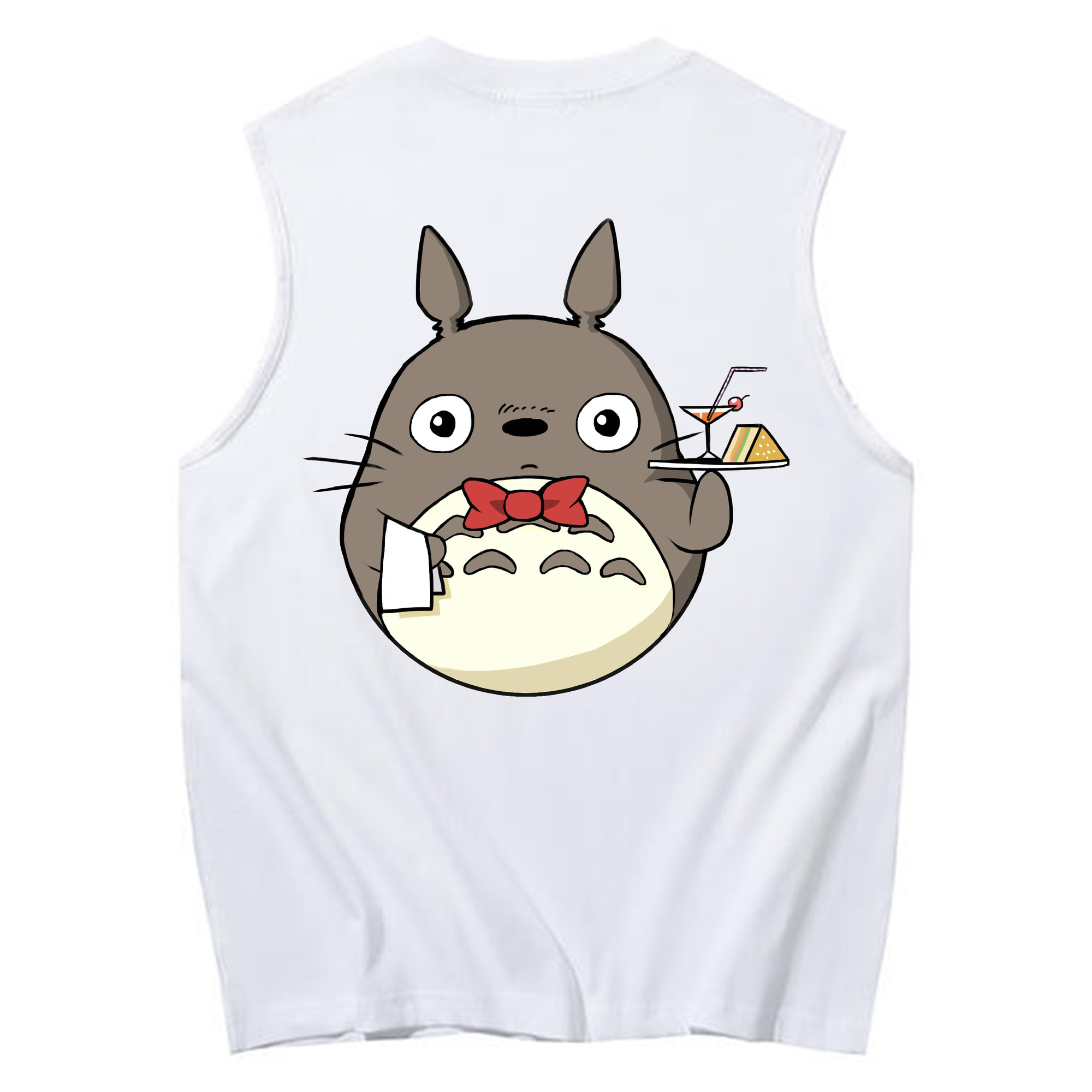 （画像用） となりのトトロ 草壁メイ 草壁サツキ My Neighbor Totoro Satsuki Kusakabe Mei Kusakabe コットン100％タンクトップ（背面プリント）