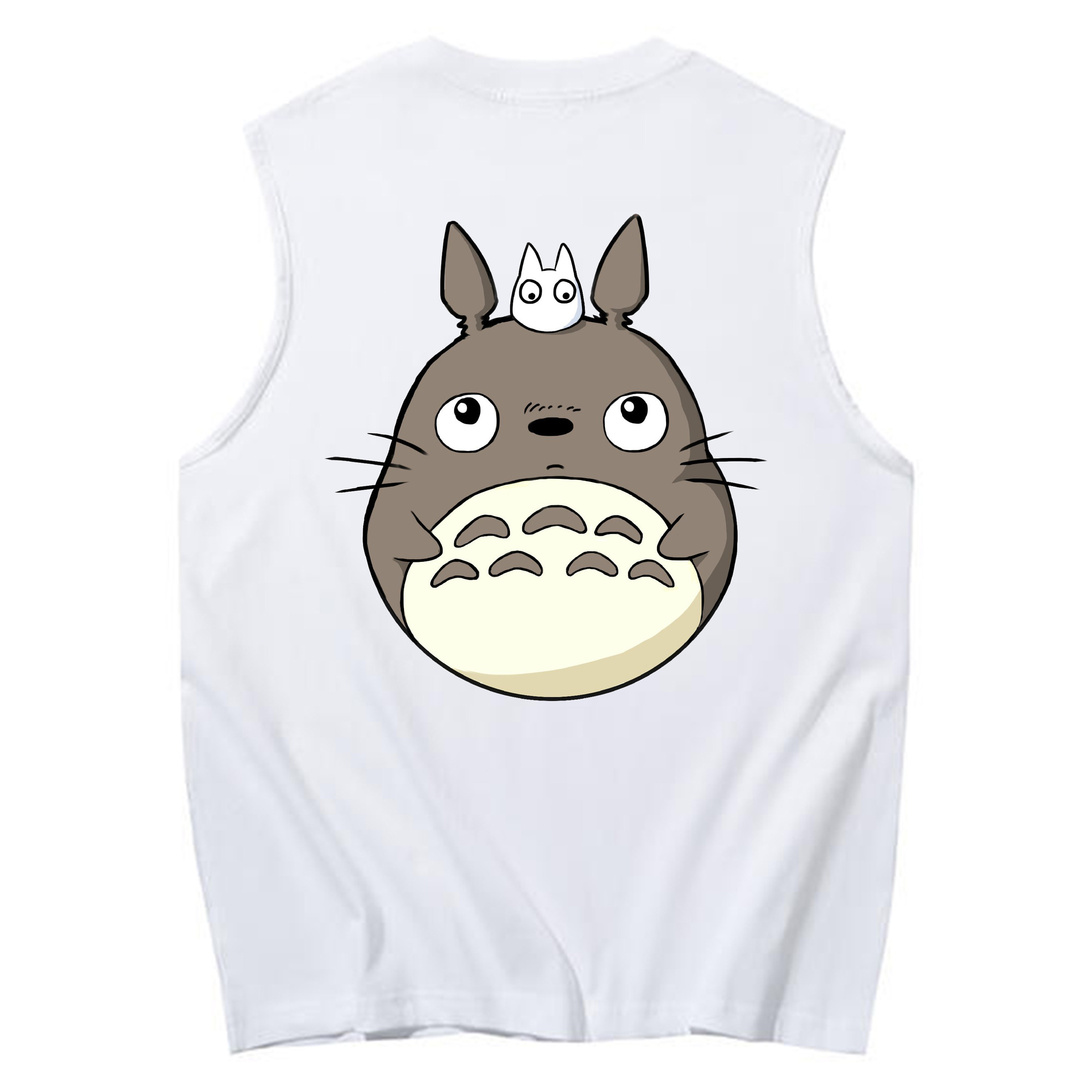 （画像用） となりのトトロ 草壁メイ 草壁サツキ My Neighbor Totoro Satsuki Kusakabe Mei Kusakabe コットン100％タンクトップ（背面プリント）