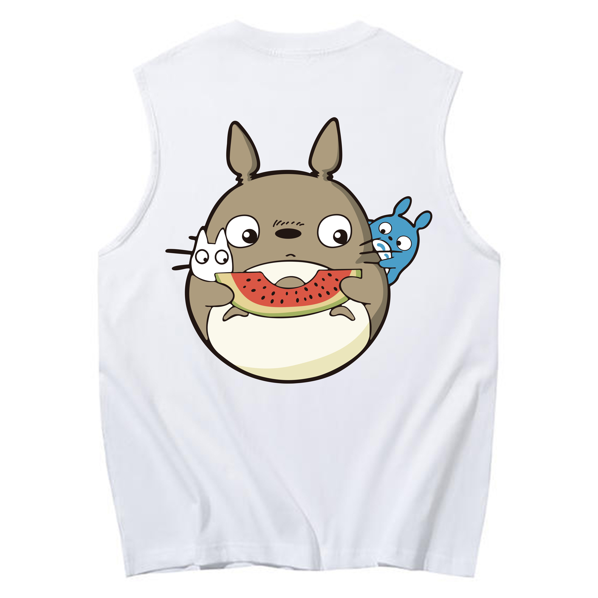 （画像用） となりのトトロ 草壁メイ 草壁サツキ My Neighbor Totoro Satsuki Kusakabe Mei Kusakabe コットン100％タンクトップ（背面プリント）