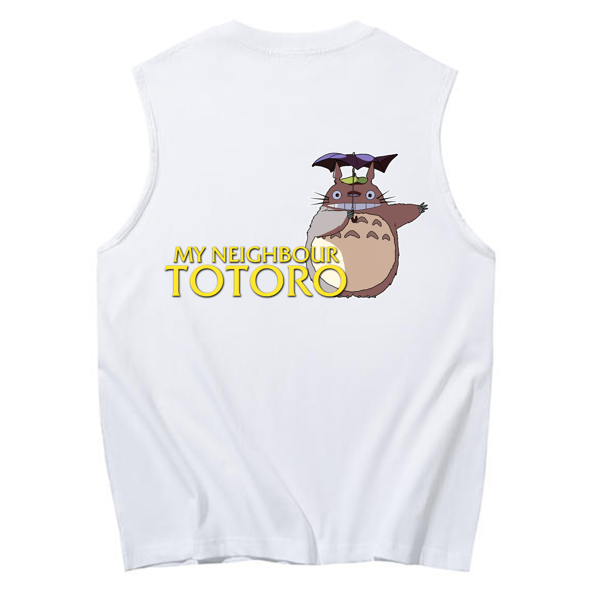 （画像用） となりのトトロ 草壁メイ 草壁サツキ My Neighbor Totoro Satsuki Kusakabe Mei Kusakabe コットン100％タンクトップ（背面プリント）