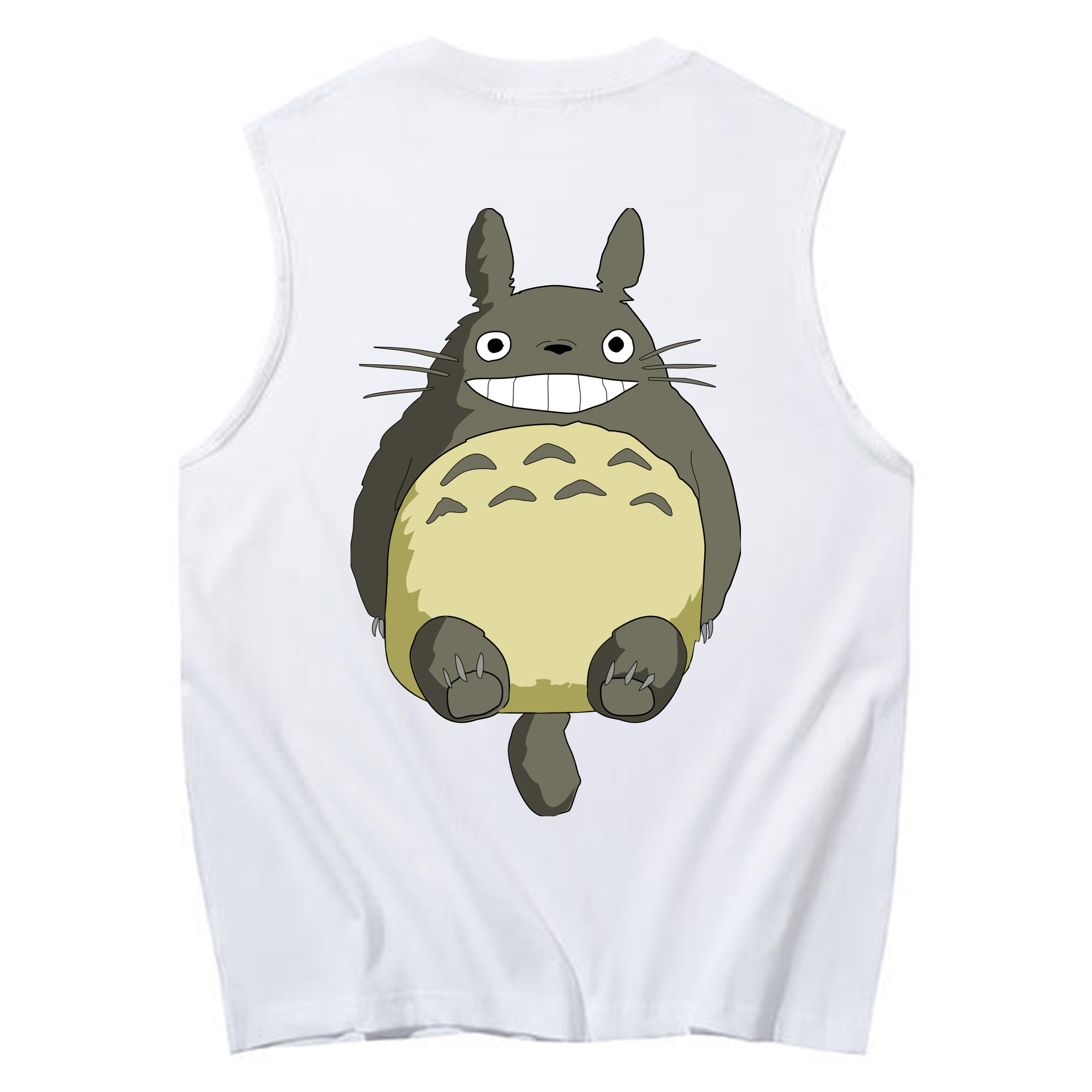 （画像用） となりのトトロ 草壁メイ 草壁サツキ My Neighbor Totoro Satsuki Kusakabe Mei Kusakabe コットン100％タンクトップ（背面プリント）