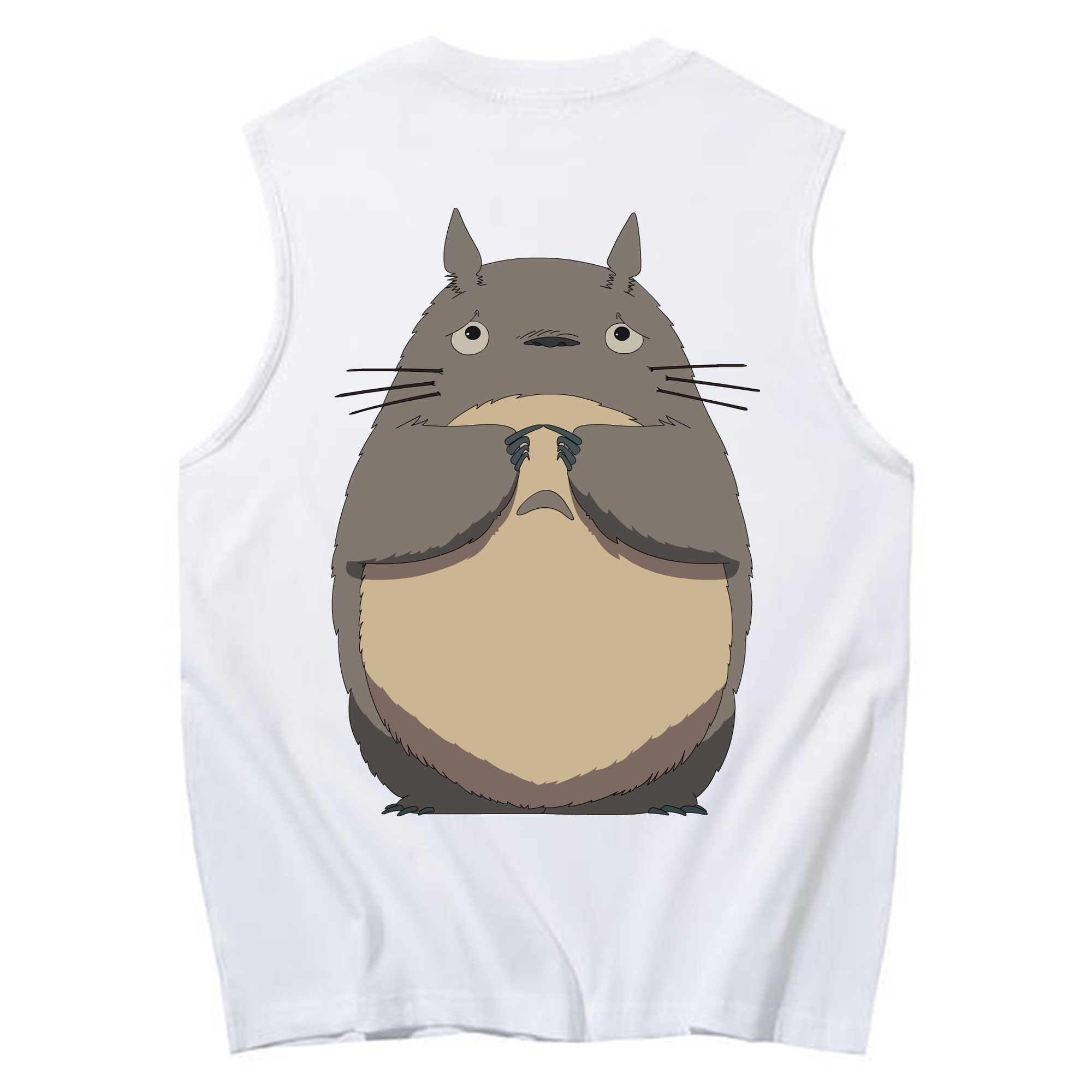 （画像用） となりのトトロ 草壁メイ 草壁サツキ My Neighbor Totoro Satsuki Kusakabe Mei Kusakabe コットン100％タンクトップ（背面プリント）