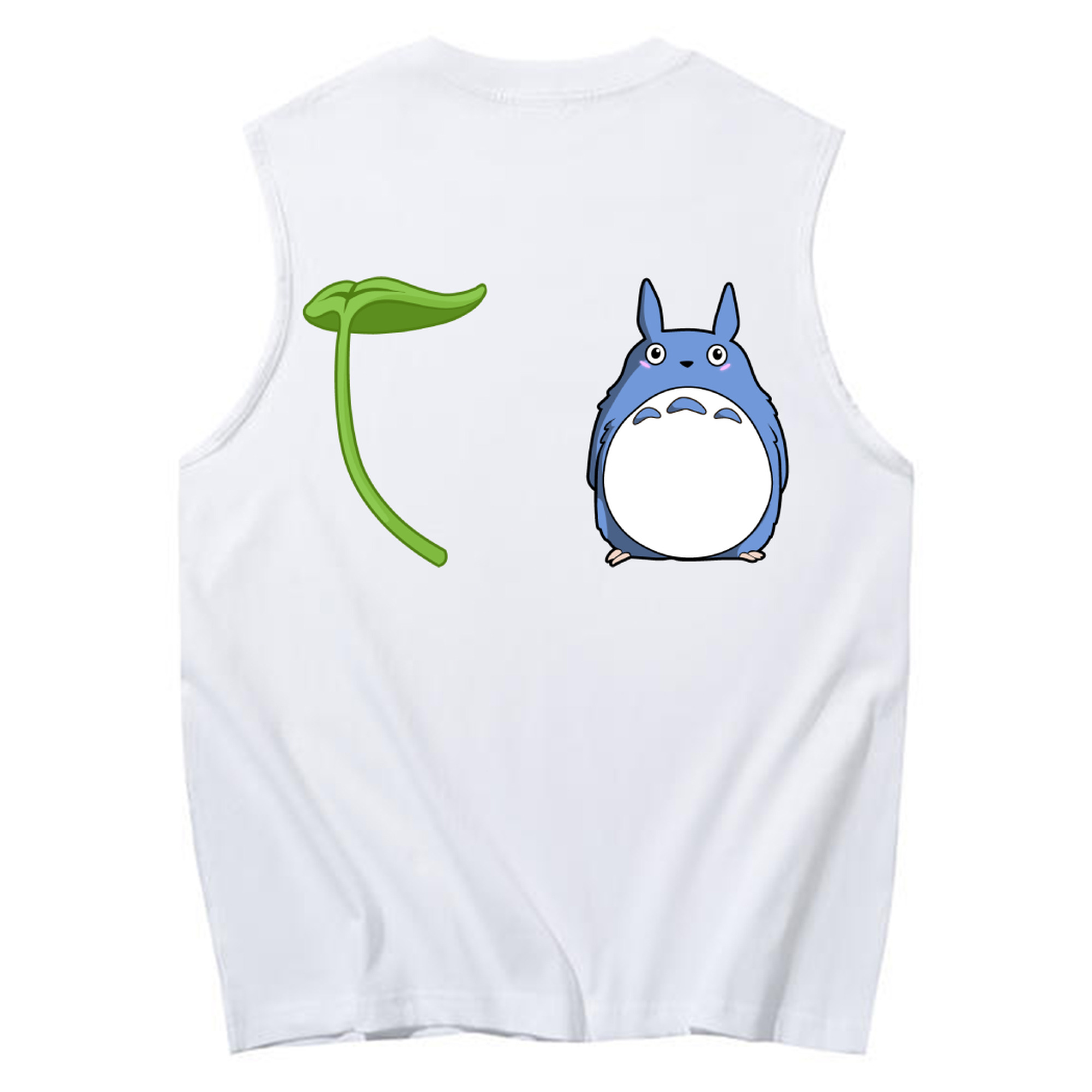 （画像用） となりのトトロ 草壁メイ 草壁サツキ My Neighbor Totoro Satsuki Kusakabe Mei Kusakabe コットン100％タンクトップ（背面プリント）