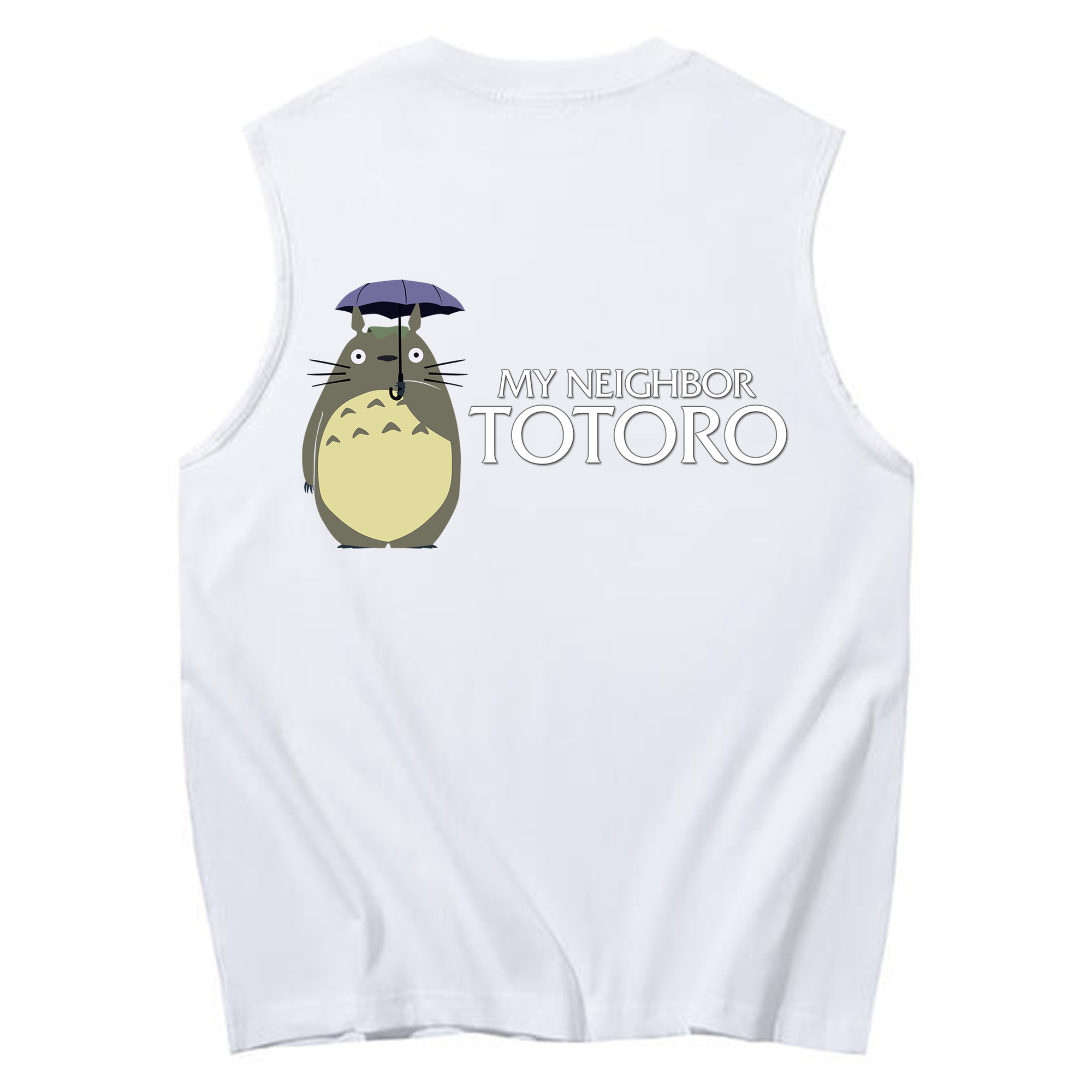 （画像用） となりのトトロ 草壁メイ 草壁サツキ My Neighbor Totoro Satsuki Kusakabe Mei Kusakabe コットン100％タンクトップ（背面プリント）