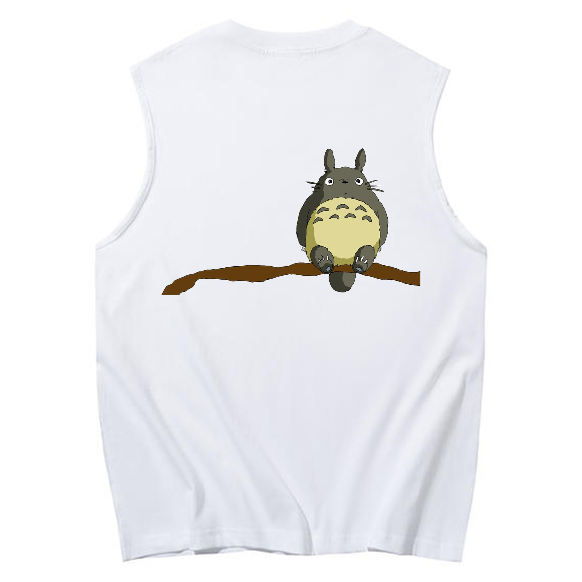 （画像用） となりのトトロ 草壁メイ 草壁サツキ My Neighbor Totoro Satsuki Kusakabe Mei Kusakabe コットン100％タンクトップ（背面プリント）