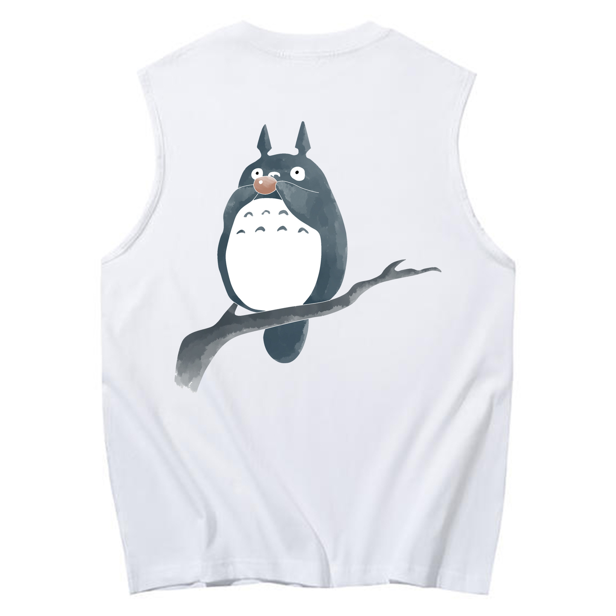 （画像用） となりのトトロ 草壁メイ 草壁サツキ My Neighbor Totoro Satsuki Kusakabe Mei Kusakabe コットン100％タンクトップ（背面プリント）