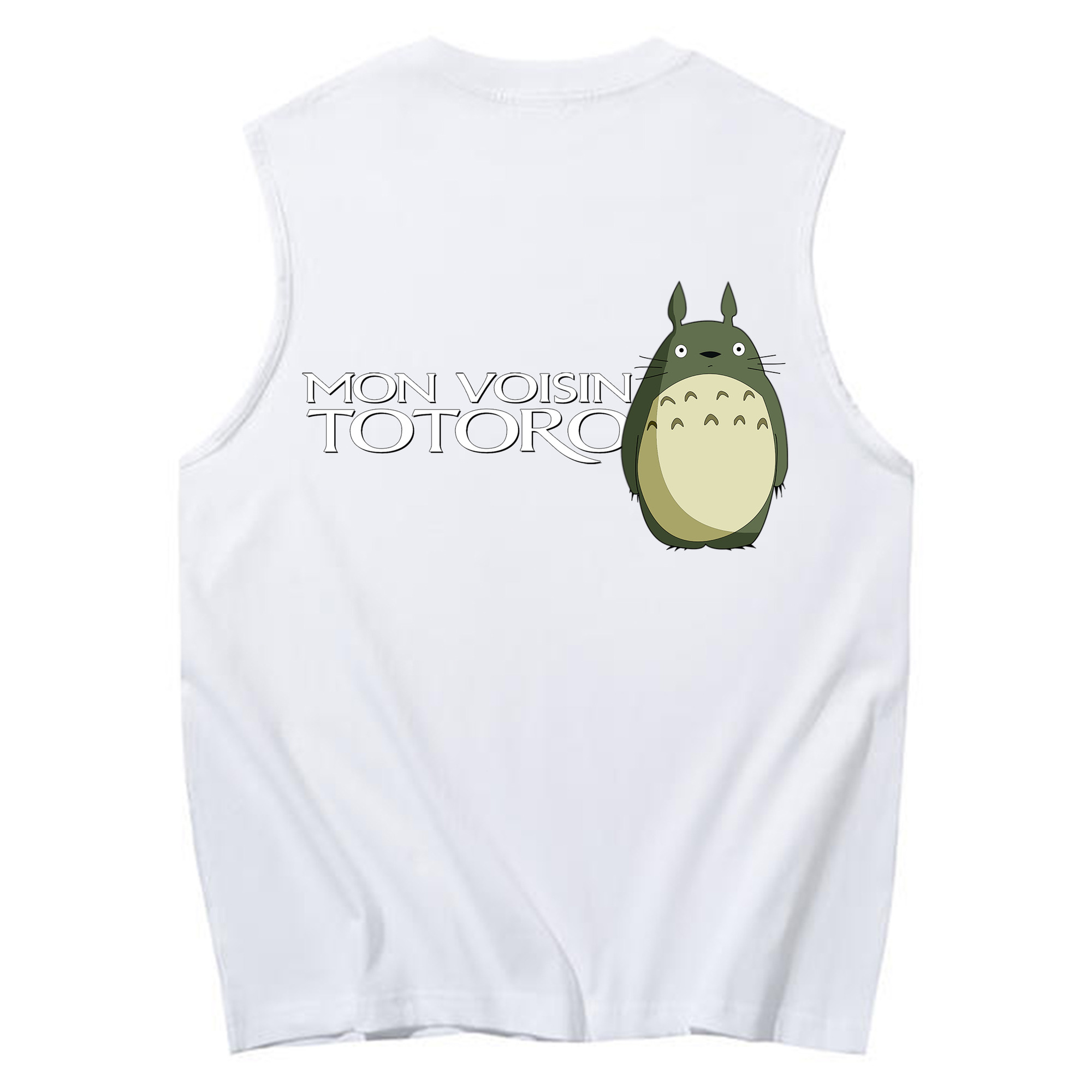 （画像用） となりのトトロ 草壁メイ 草壁サツキ My Neighbor Totoro Satsuki Kusakabe Mei Kusakabe コットン100％タンクトップ（背面プリント）