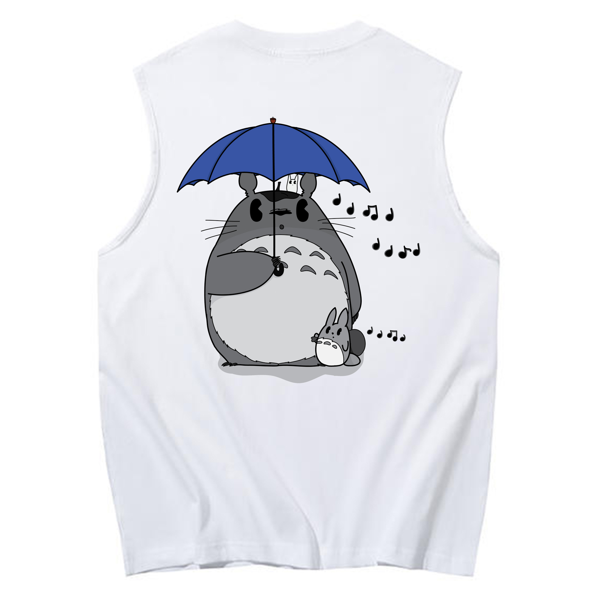 （画像用） となりのトトロ 草壁メイ 草壁サツキ My Neighbor Totoro Satsuki Kusakabe Mei Kusakabe コットン100％タンクトップ（背面プリント）