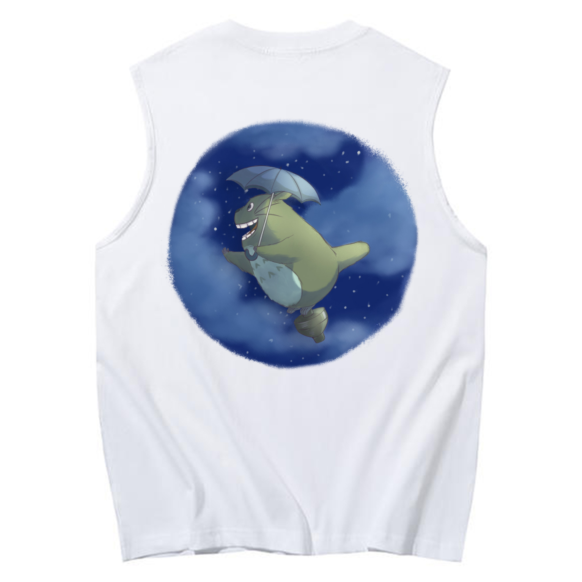（画像用） となりのトトロ 草壁メイ 草壁サツキ My Neighbor Totoro Satsuki Kusakabe Mei Kusakabe コットン100％タンクトップ（背面プリント）