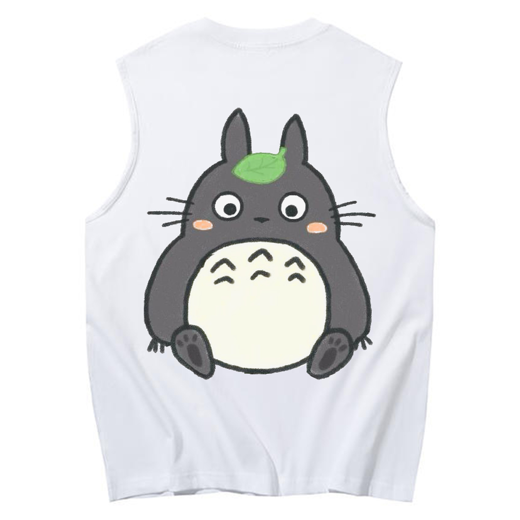 （画像用） となりのトトロ 草壁メイ 草壁サツキ My Neighbor Totoro Satsuki Kusakabe Mei Kusakabe コットン100％タンクトップ（背面プリント）