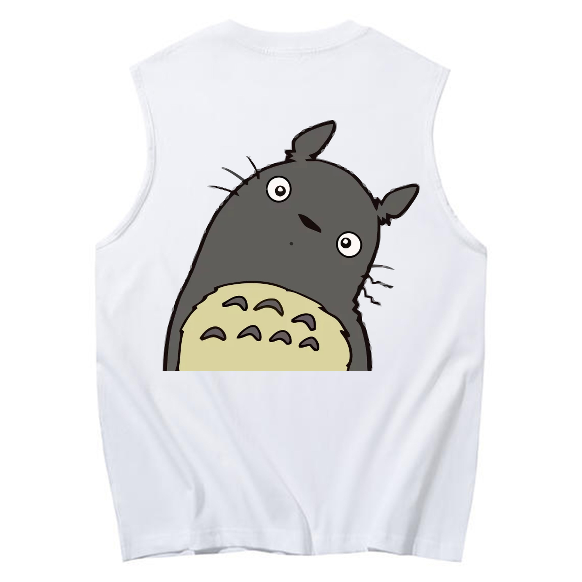 （画像用） となりのトトロ 草壁メイ 草壁サツキ My Neighbor Totoro Satsuki Kusakabe Mei Kusakabe コットン100％タンクトップ（背面プリント）