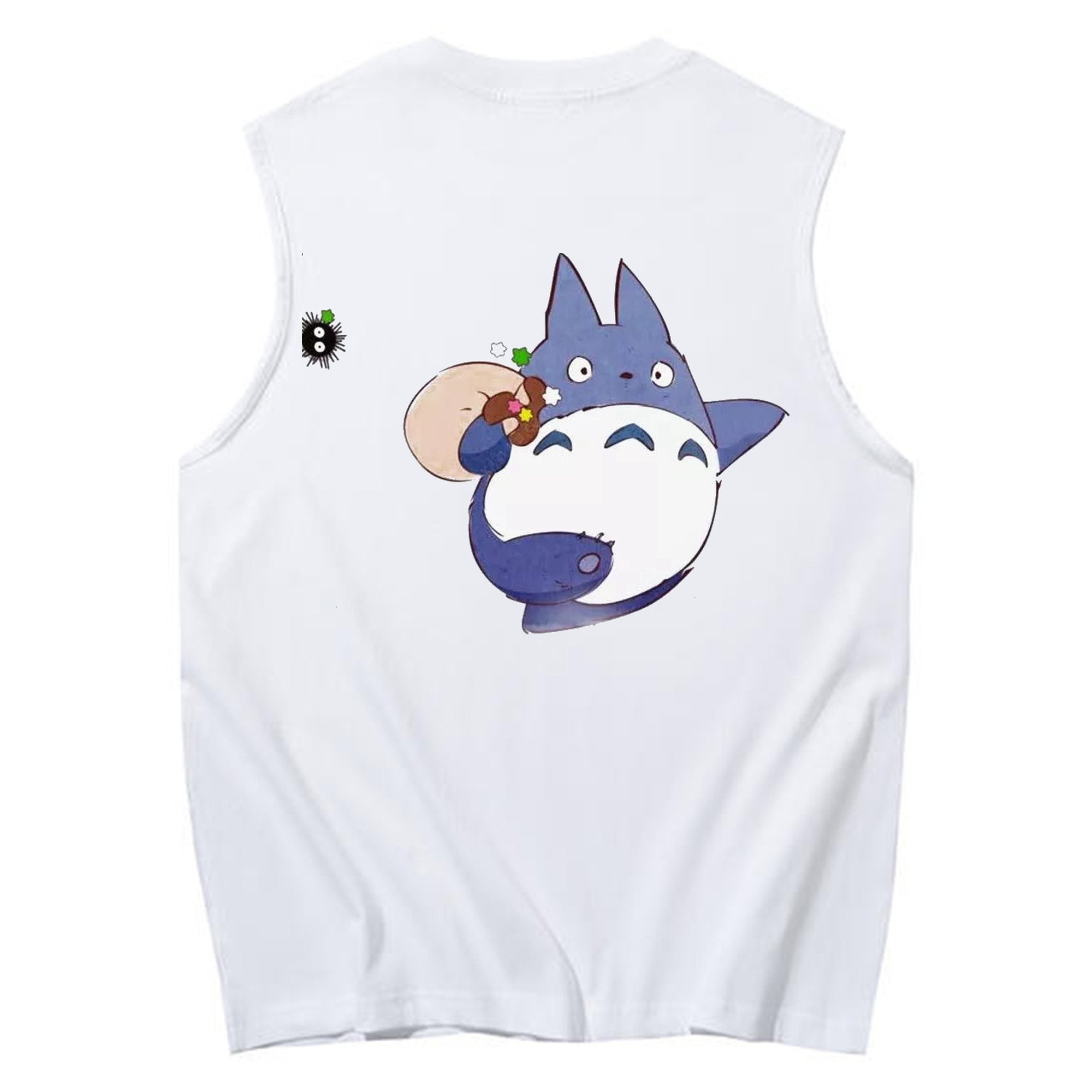 （画像用） となりのトトロ 草壁メイ 草壁サツキ My Neighbor Totoro Satsuki Kusakabe Mei Kusakabe コットン100％タンクトップ（背面プリント）