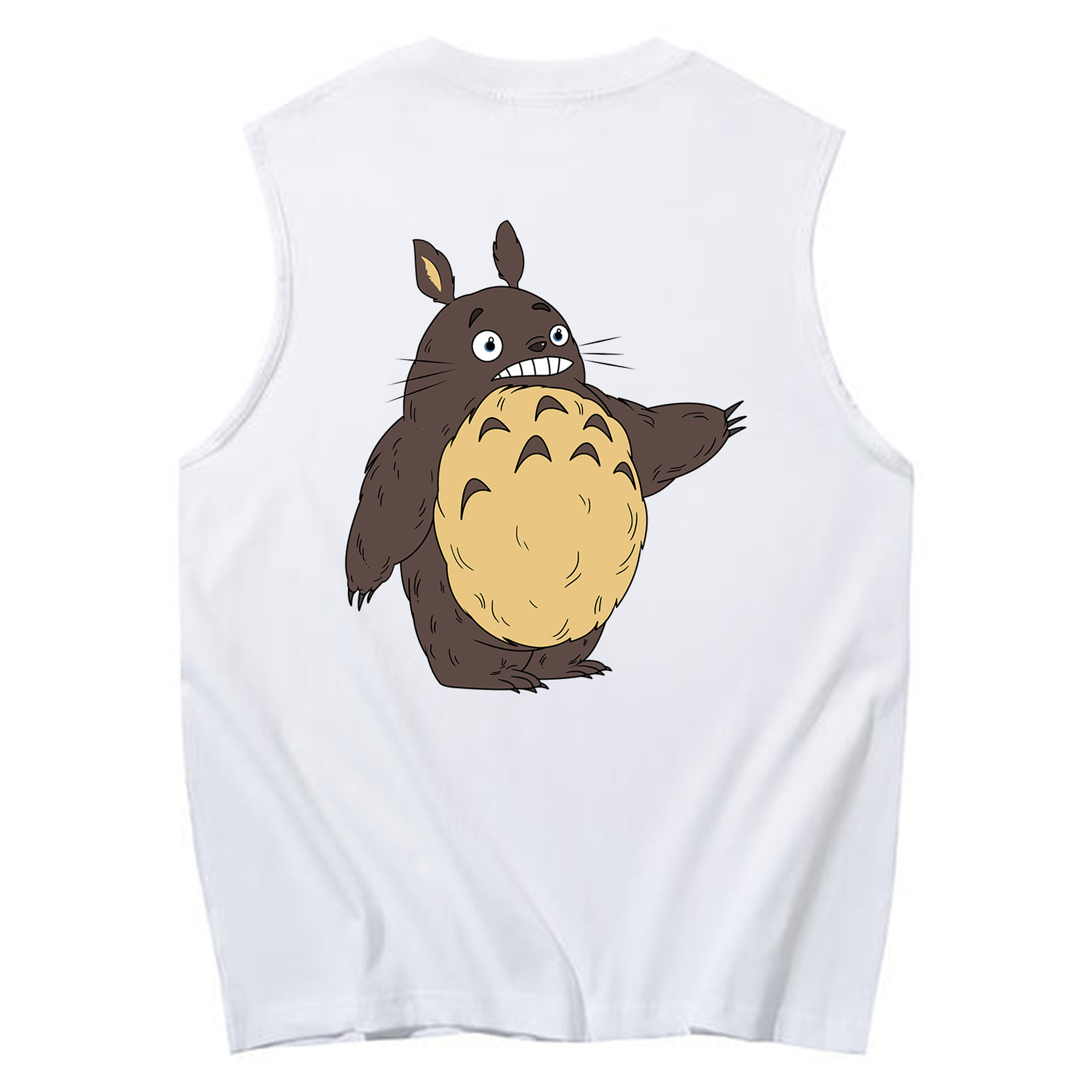 （画像用） となりのトトロ 草壁メイ 草壁サツキ My Neighbor Totoro Satsuki Kusakabe Mei Kusakabe コットン100％タンクトップ（背面プリント）