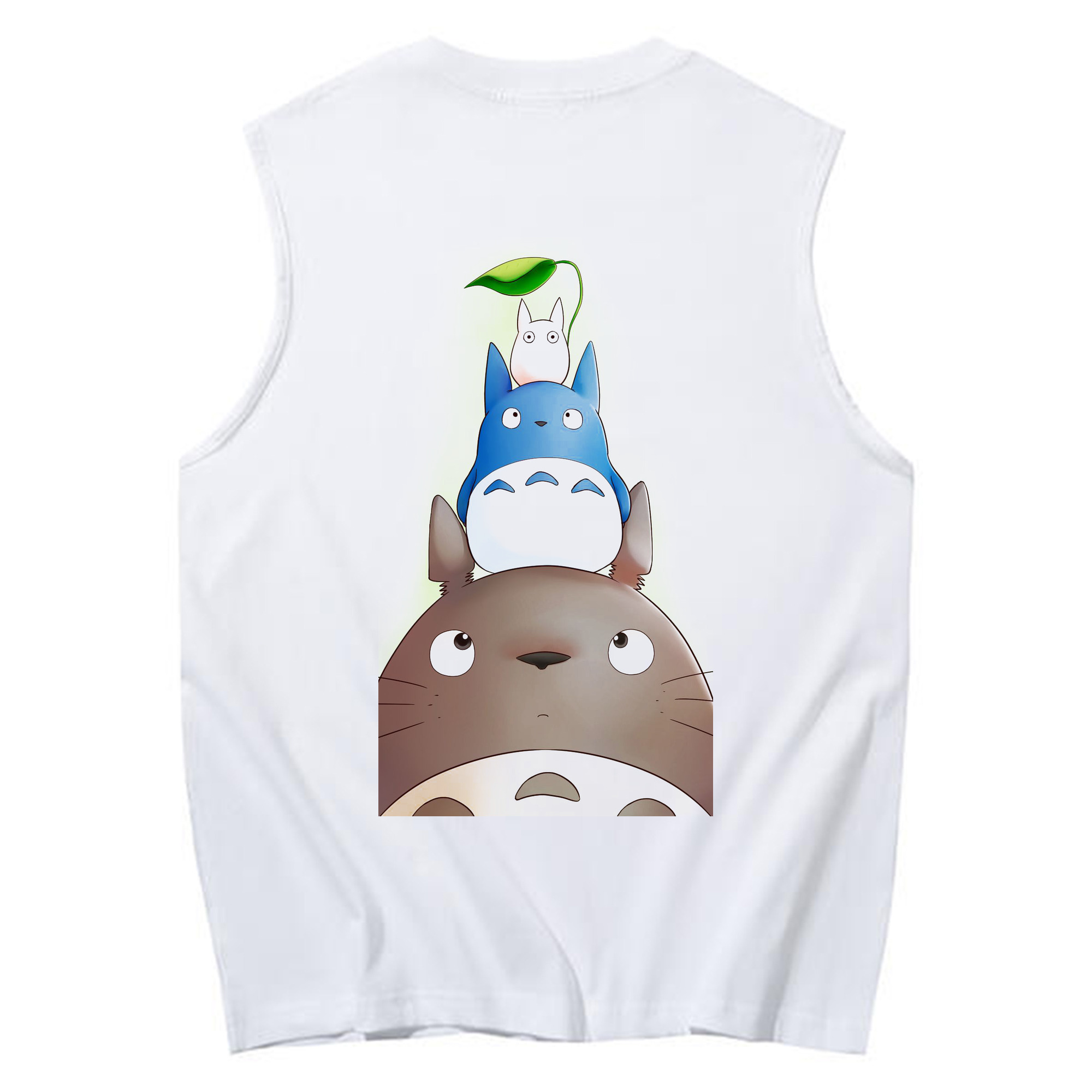 （画像用） となりのトトロ 草壁メイ 草壁サツキ My Neighbor Totoro Satsuki Kusakabe Mei Kusakabe コットン100％タンクトップ（背面プリント）
