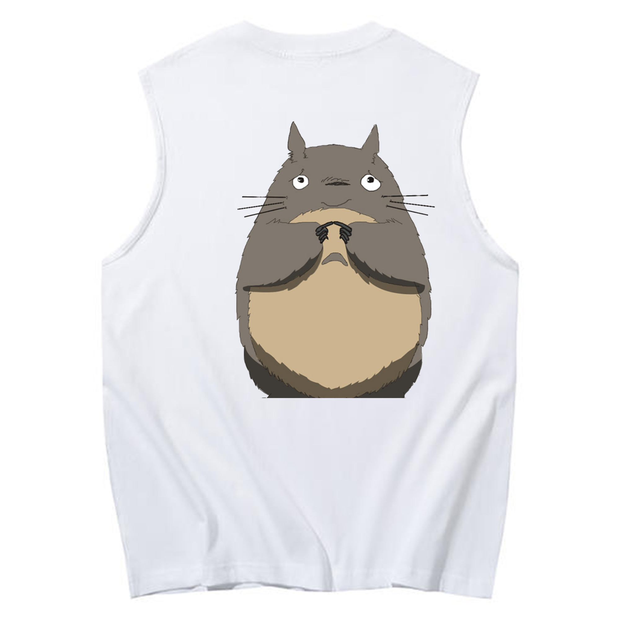 （画像用） となりのトトロ 草壁メイ 草壁サツキ My Neighbor Totoro Satsuki Kusakabe Mei Kusakabe コットン100％タンクトップ（背面プリント）