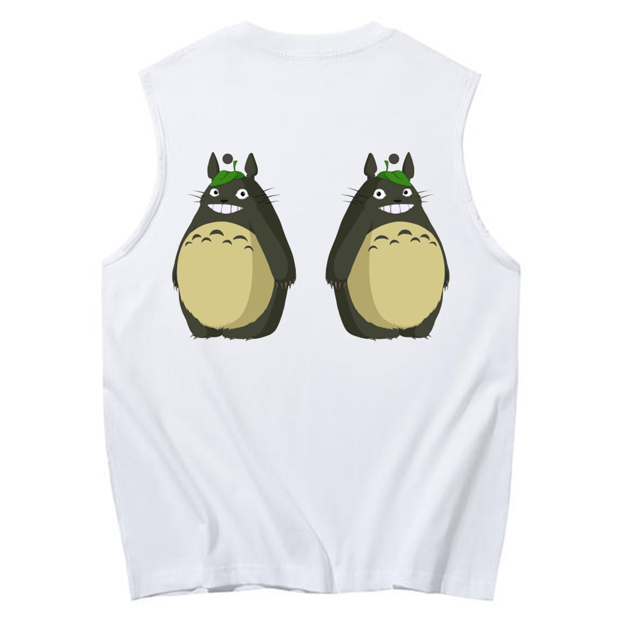 （画像用） となりのトトロ 草壁メイ 草壁サツキ My Neighbor Totoro Satsuki Kusakabe Mei Kusakabe コットン100％タンクトップ（背面プリント）