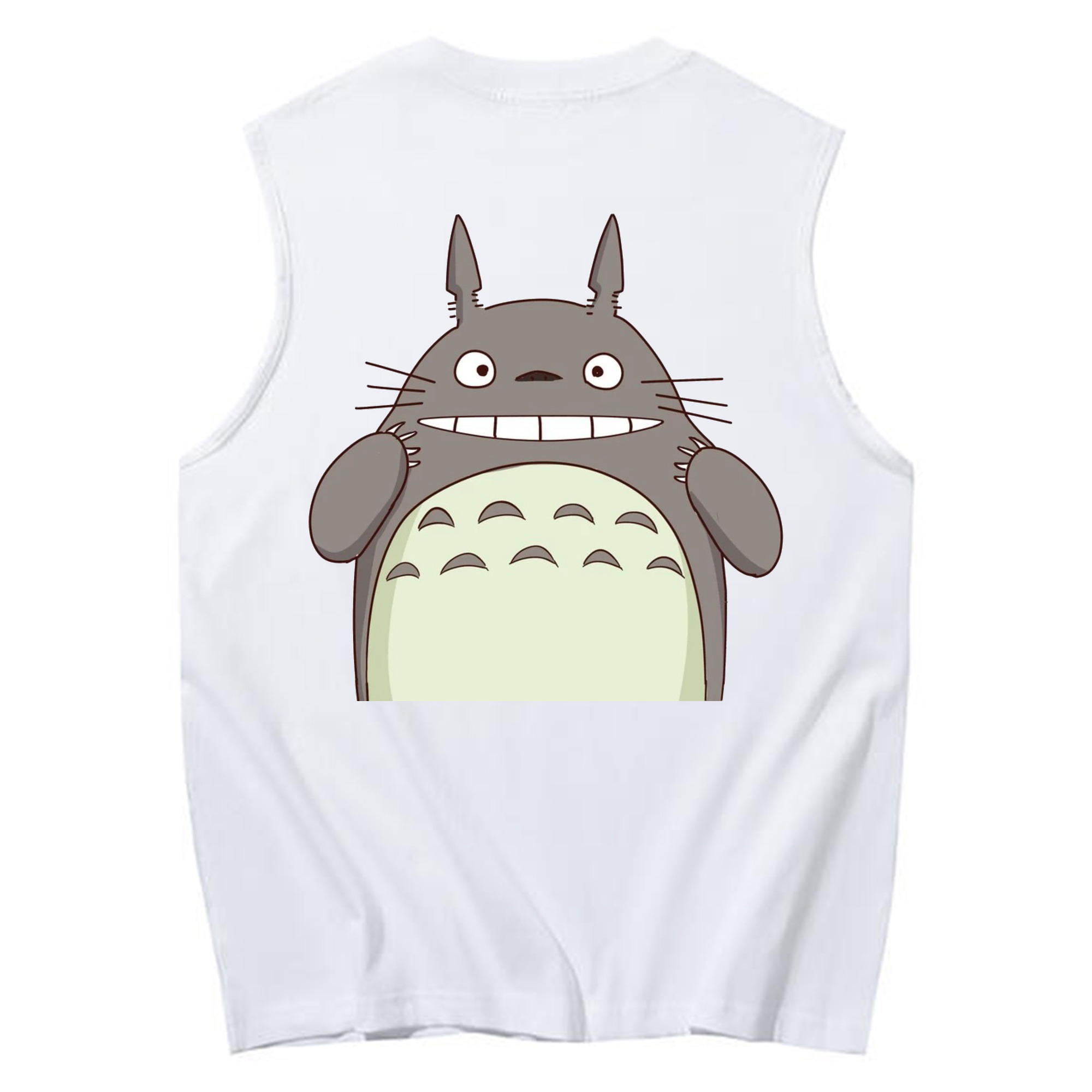 （画像用） となりのトトロ 草壁メイ 草壁サツキ My Neighbor Totoro Satsuki Kusakabe Mei Kusakabe コットン100％タンクトップ（背面プリント）