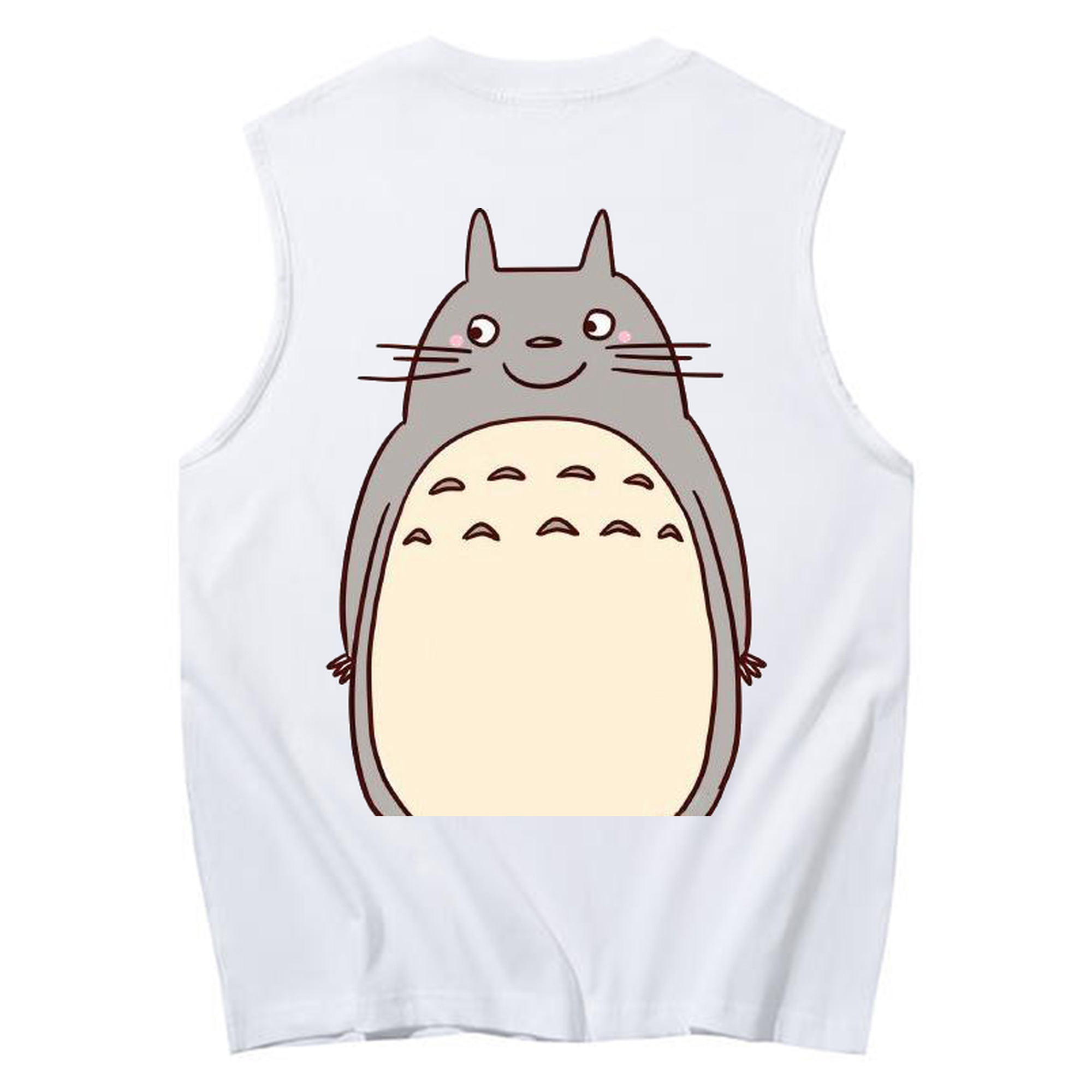 （画像用） となりのトトロ 草壁メイ 草壁サツキ My Neighbor Totoro Satsuki Kusakabe Mei Kusakabe コットン100％タンクトップ（背面プリント）