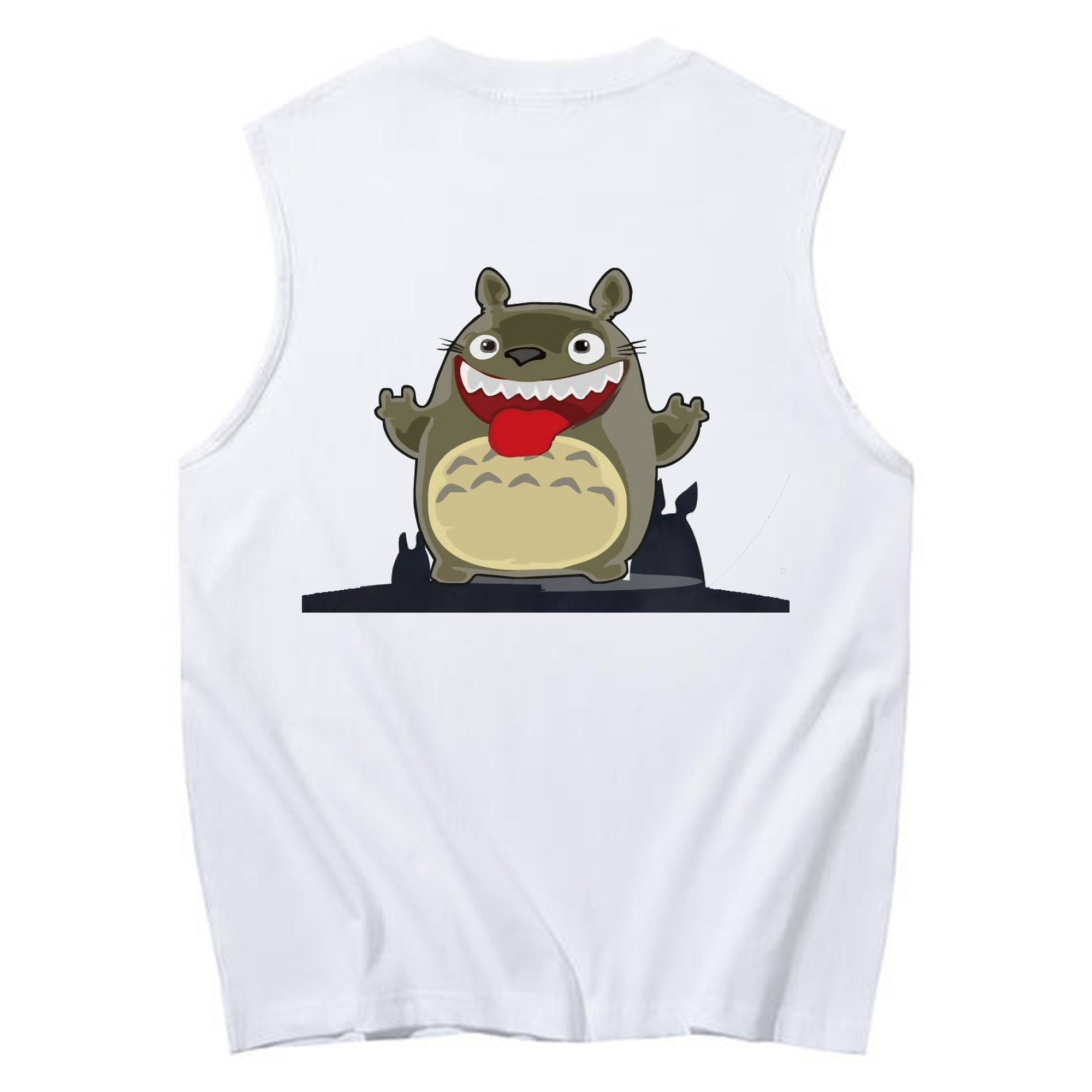 （画像用） となりのトトロ 草壁メイ 草壁サツキ My Neighbor Totoro Satsuki Kusakabe Mei Kusakabe コットン100％タンクトップ（背面プリント）