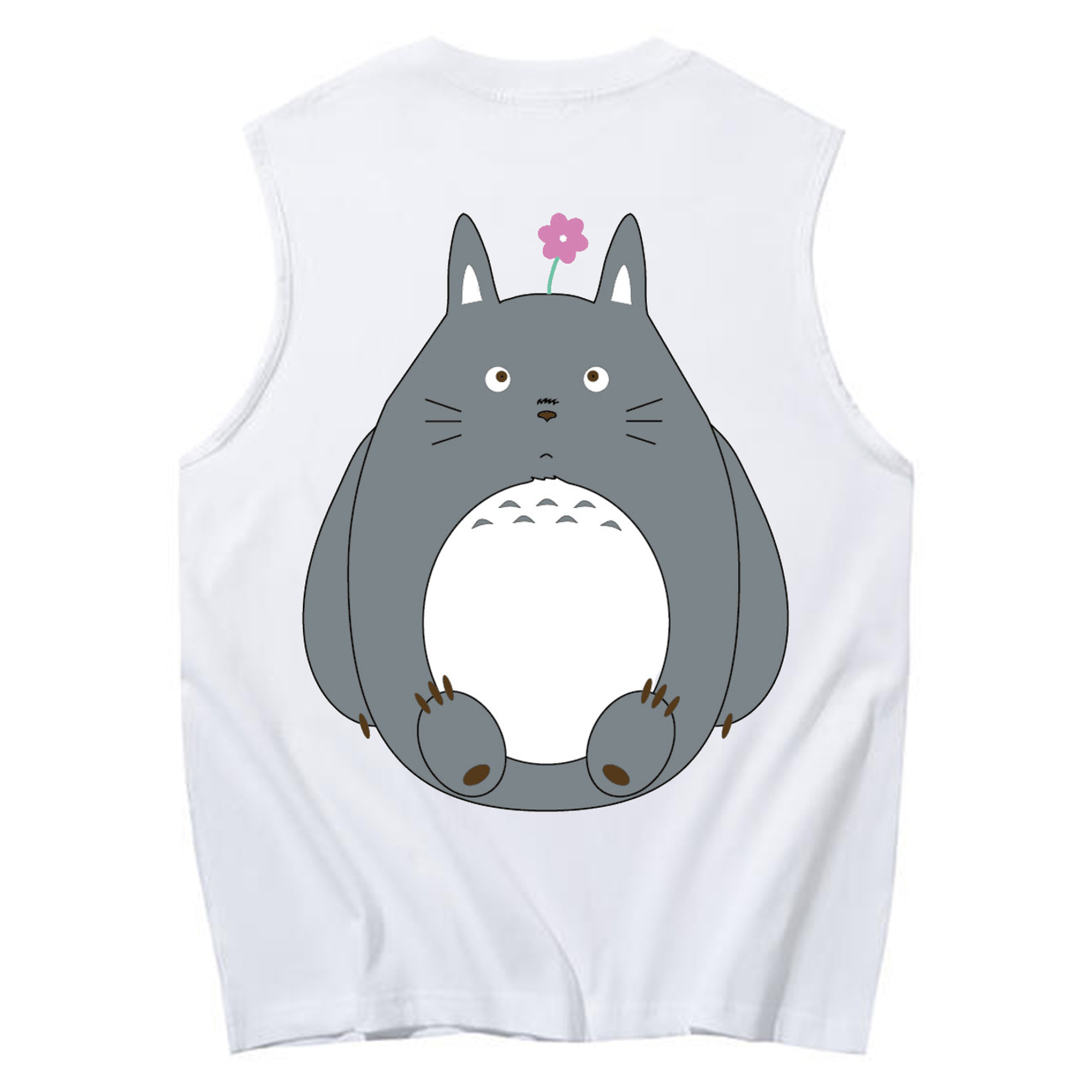 （画像用） となりのトトロ 草壁メイ 草壁サツキ My Neighbor Totoro Satsuki Kusakabe Mei Kusakabe コットン100％タンクトップ（背面プリント）