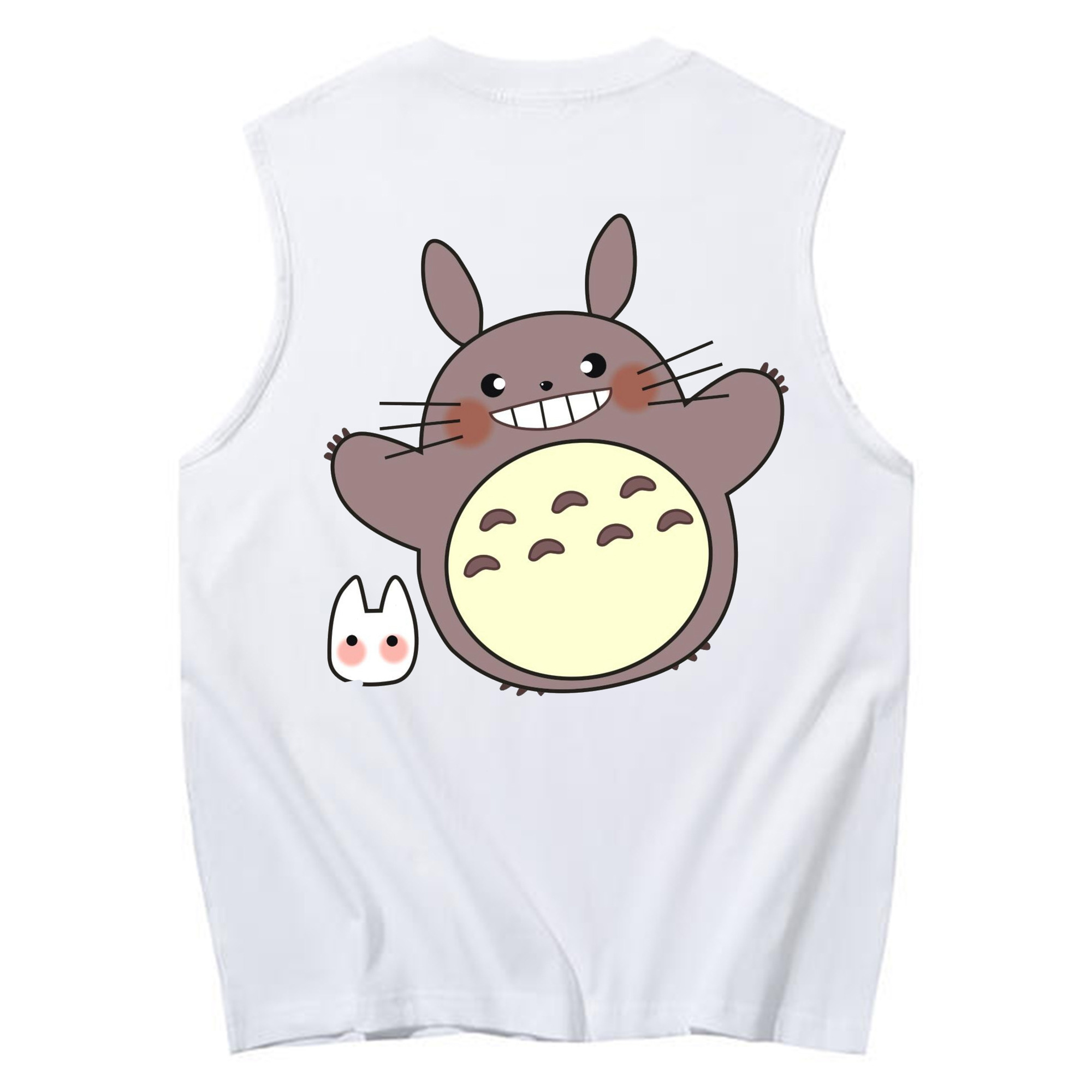 （画像用） となりのトトロ 草壁メイ 草壁サツキ My Neighbor Totoro Satsuki Kusakabe Mei Kusakabe コットン100％タンクトップ（背面プリント）