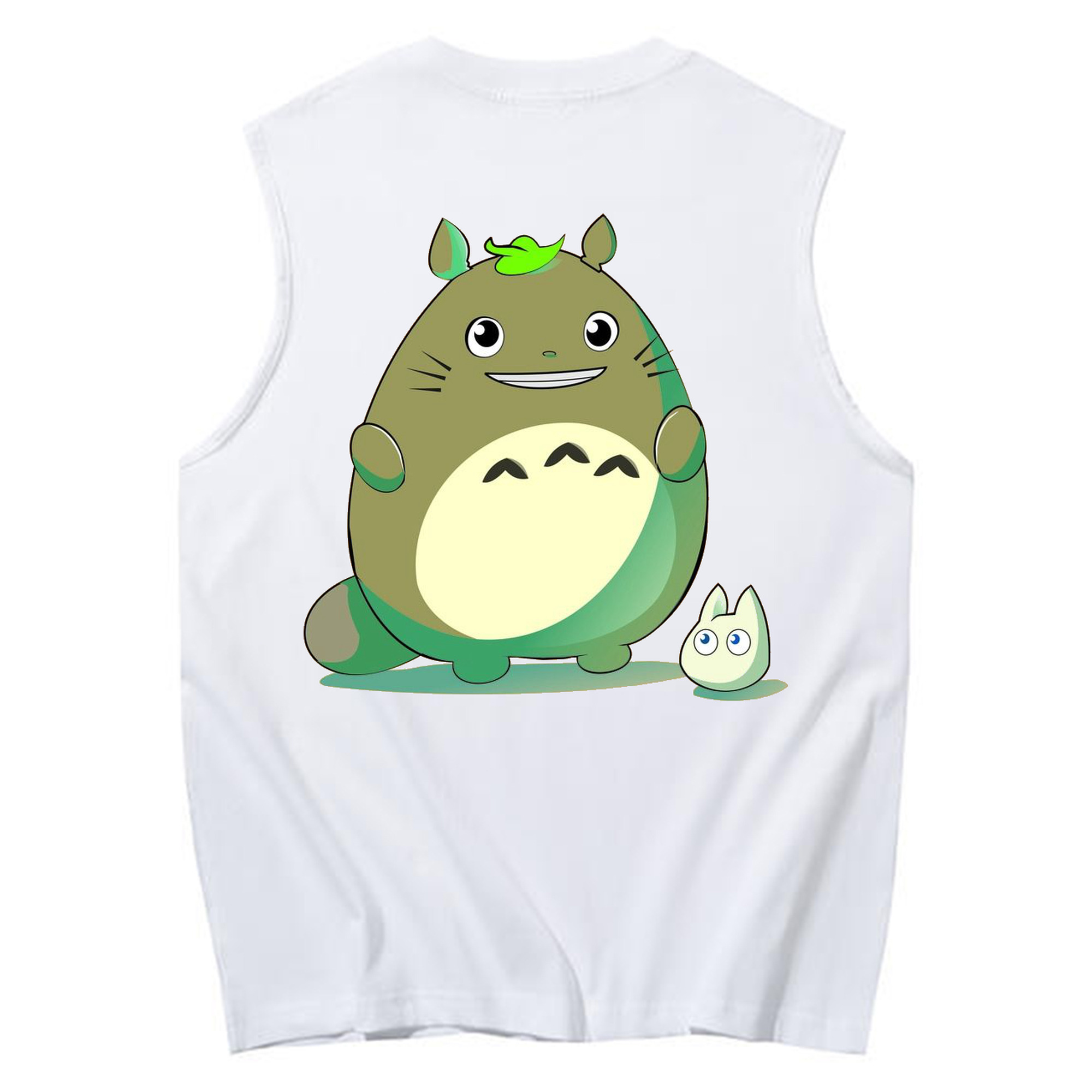 （画像用） となりのトトロ 草壁メイ 草壁サツキ My Neighbor Totoro Satsuki Kusakabe Mei Kusakabe コットン100％タンクトップ（背面プリント）
