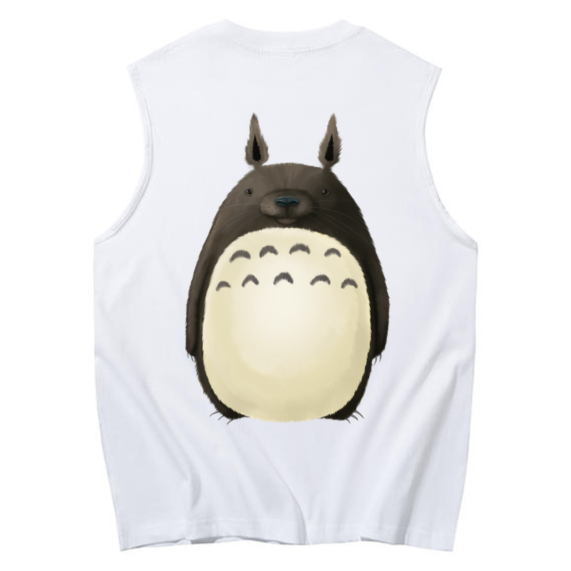 （画像用） となりのトトロ 草壁メイ 草壁サツキ My Neighbor Totoro Satsuki Kusakabe Mei Kusakabe コットン100％タンクトップ（背面プリント）