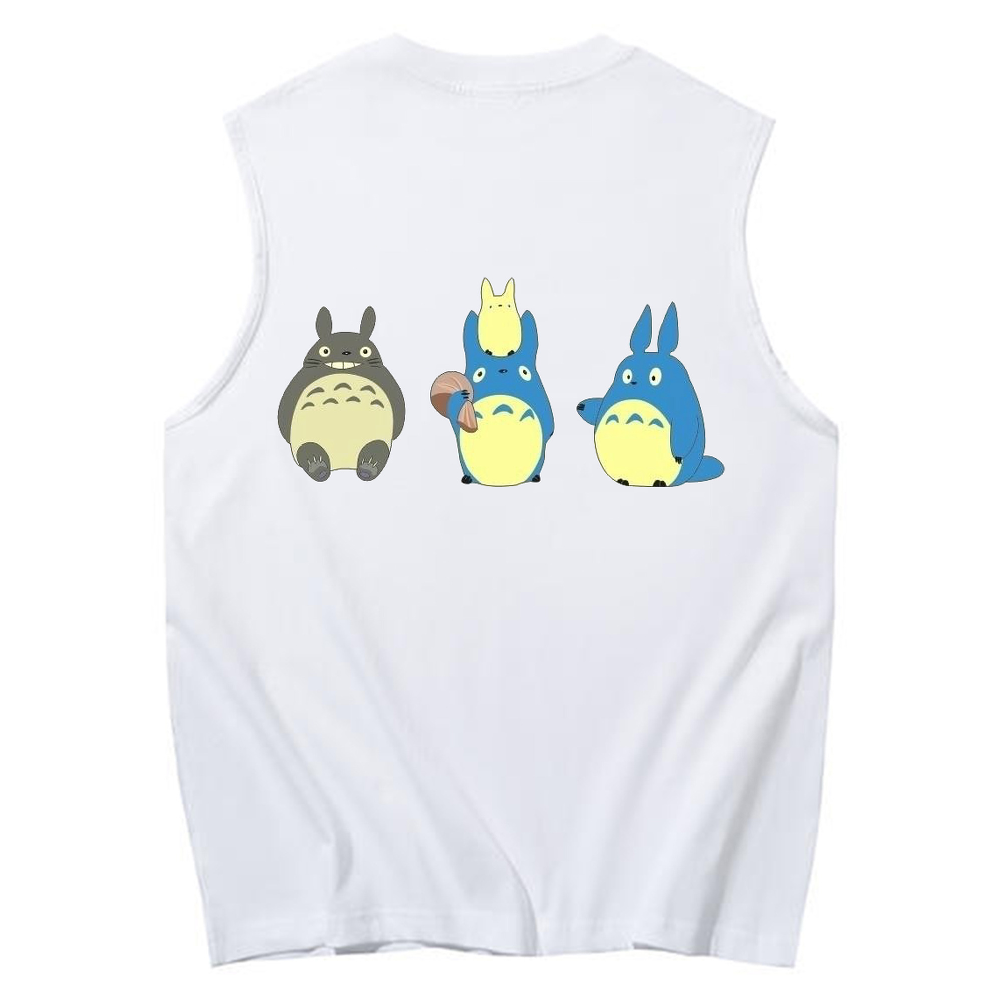（画像用） となりのトトロ 草壁メイ 草壁サツキ My Neighbor Totoro Satsuki Kusakabe Mei Kusakabe コットン100％タンクトップ（背面プリント）