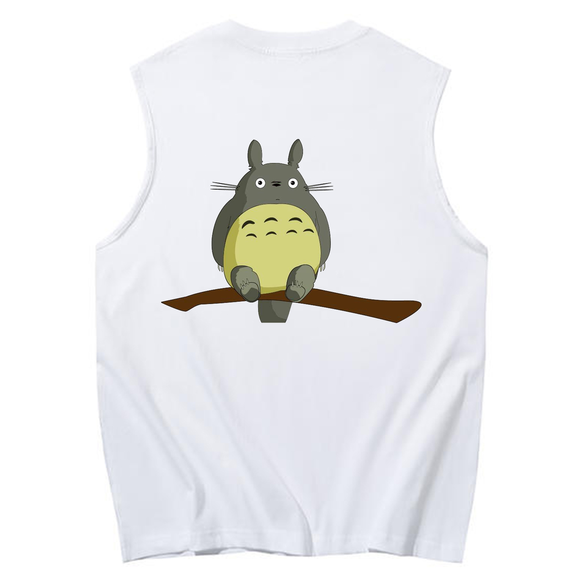 （画像用） となりのトトロ 草壁メイ 草壁サツキ My Neighbor Totoro Satsuki Kusakabe Mei Kusakabe コットン100％タンクトップ（背面プリント）
