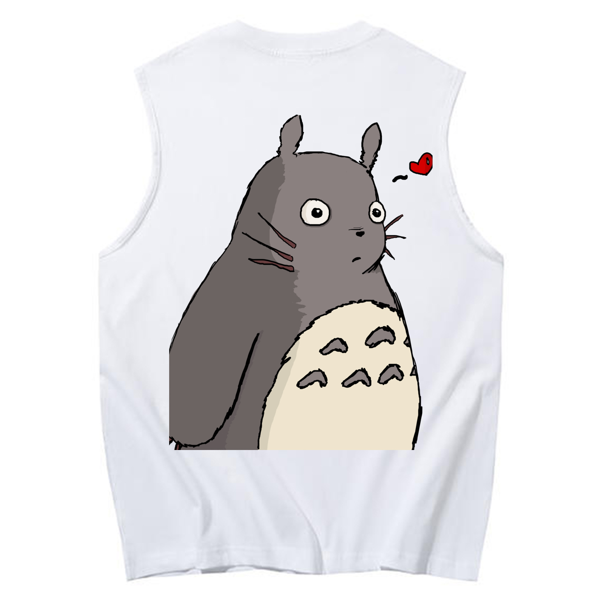 （画像用） となりのトトロ 草壁メイ 草壁サツキ My Neighbor Totoro Satsuki Kusakabe Mei Kusakabe コットン100％タンクトップ（背面プリント）