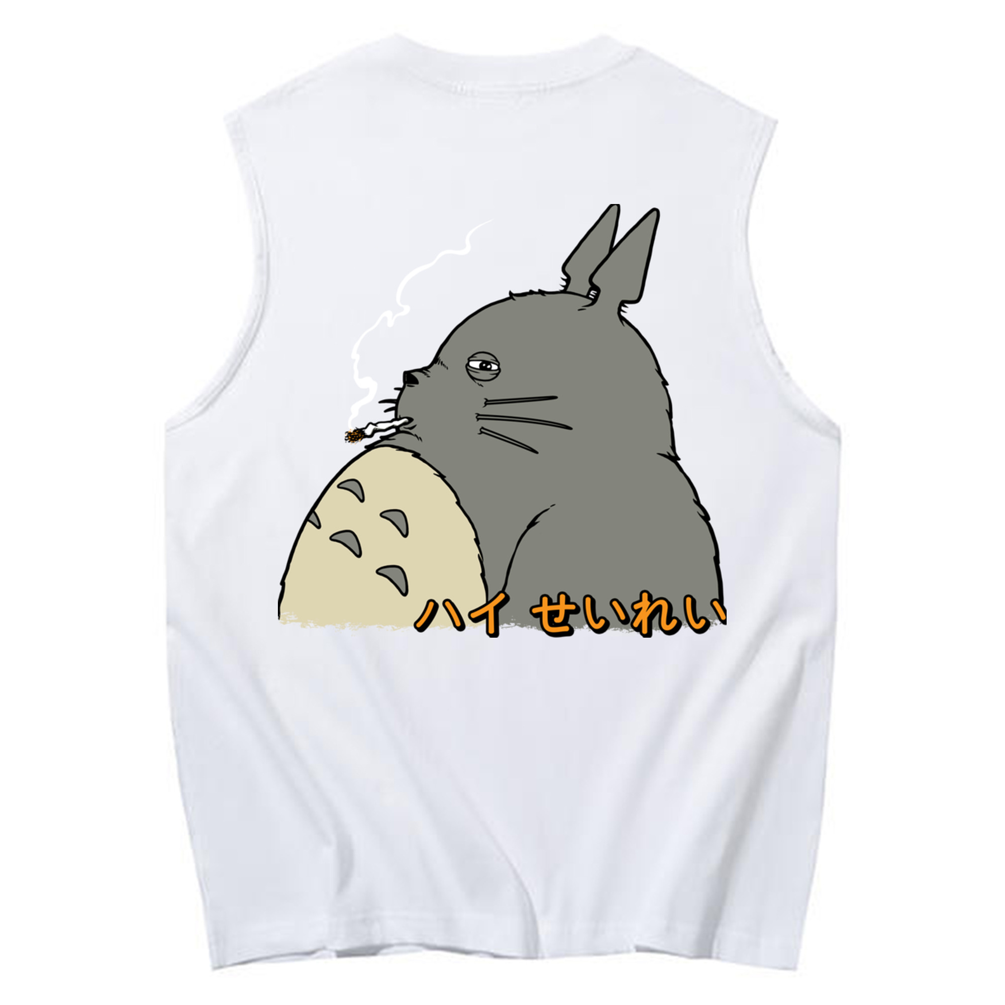（画像用） となりのトトロ 草壁メイ 草壁サツキ My Neighbor Totoro Satsuki Kusakabe Mei Kusakabe コットン100％タンクトップ（背面プリント）