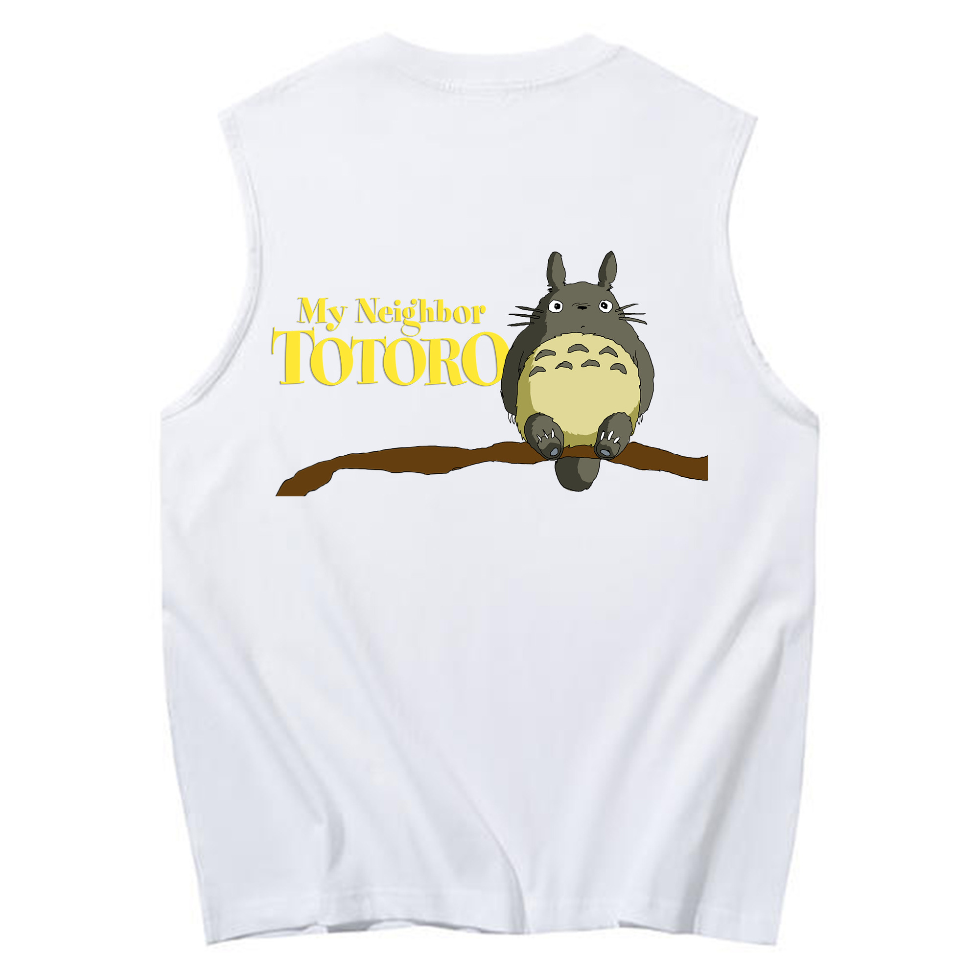 （画像用） となりのトトロ 草壁メイ 草壁サツキ My Neighbor Totoro Satsuki Kusakabe Mei Kusakabe コットン100％タンクトップ（背面プリント）