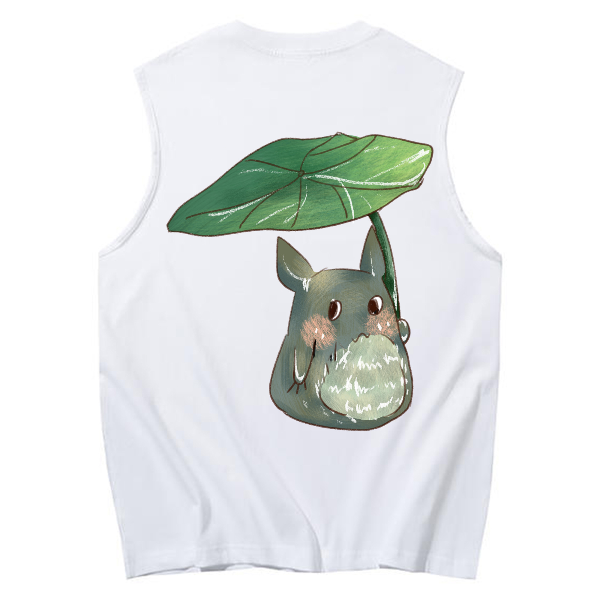 （画像用） となりのトトロ 草壁メイ 草壁サツキ My Neighbor Totoro Satsuki Kusakabe Mei Kusakabe コットン100％タンクトップ（背面プリント）