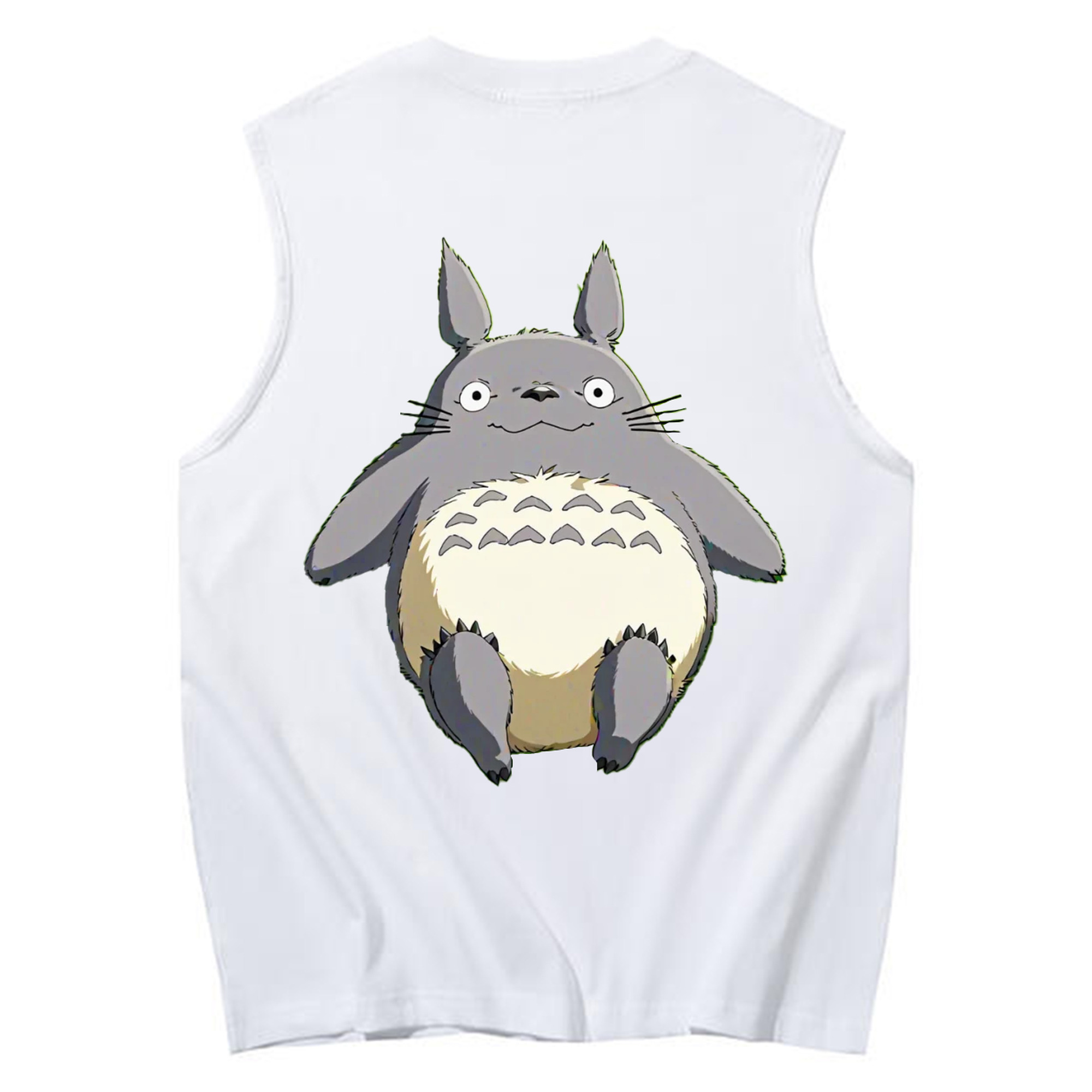 （画像用） となりのトトロ 草壁メイ 草壁サツキ My Neighbor Totoro Satsuki Kusakabe Mei Kusakabe コットン100％タンクトップ（背面プリント）