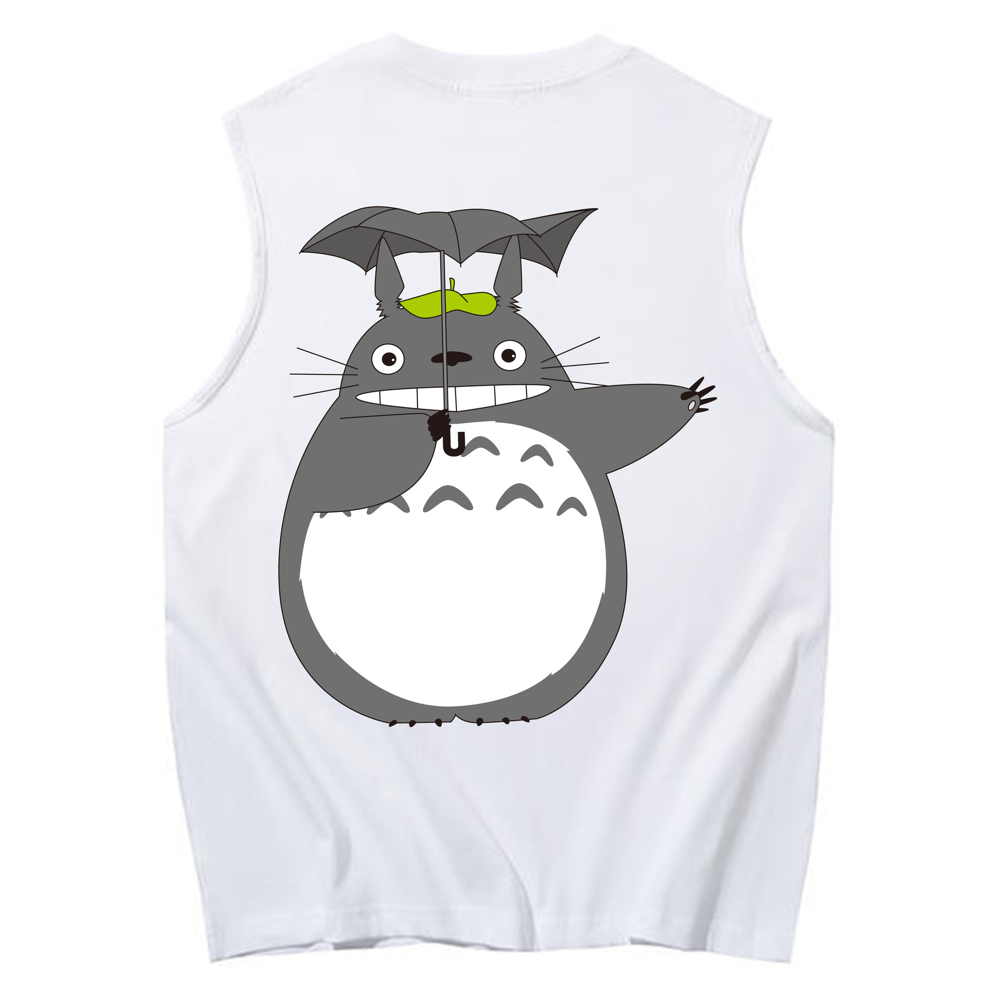 （画像用） となりのトトロ 草壁メイ 草壁サツキ My Neighbor Totoro Satsuki Kusakabe Mei Kusakabe コットン100％タンクトップ（背面プリント）