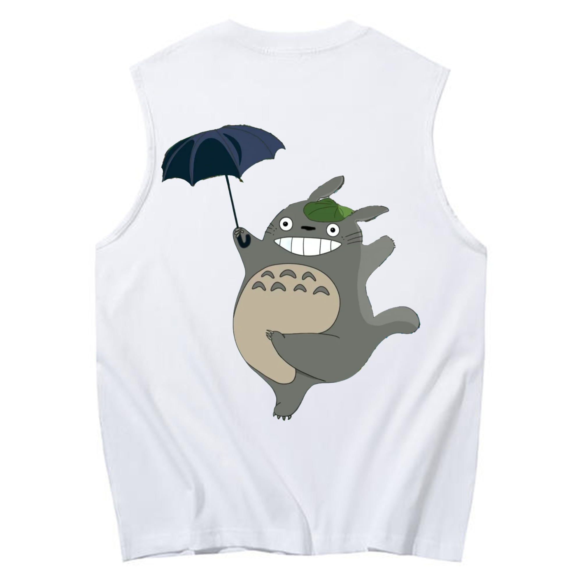 （画像用） となりのトトロ 草壁メイ 草壁サツキ My Neighbor Totoro Satsuki Kusakabe Mei Kusakabe コットン100％タンクトップ（背面プリント）