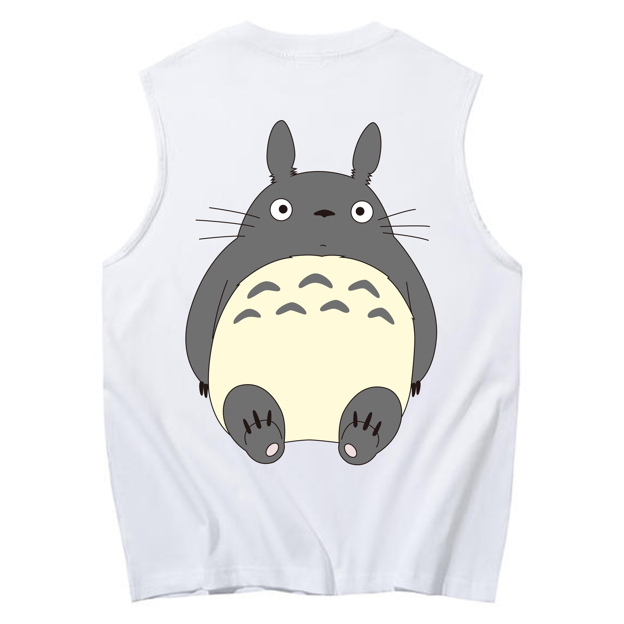 （画像用） となりのトトロ 草壁メイ 草壁サツキ My Neighbor Totoro Satsuki Kusakabe Mei Kusakabe コットン100％タンクトップ（背面プリント）