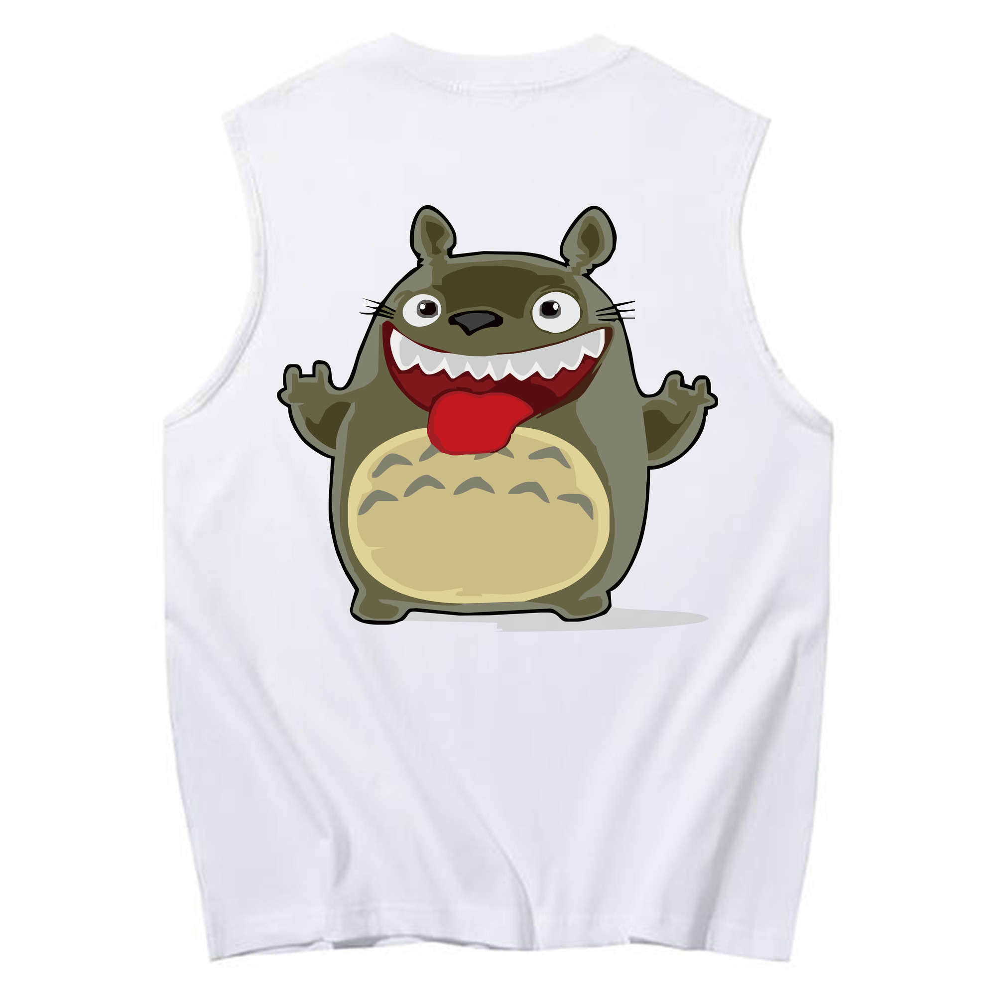 （画像用） となりのトトロ 草壁メイ 草壁サツキ My Neighbor Totoro Satsuki Kusakabe Mei Kusakabe コットン100％タンクトップ（背面プリント）