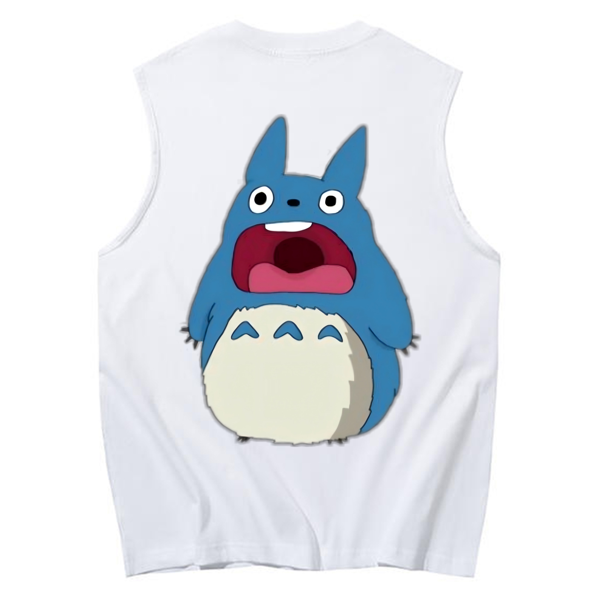 （画像用） となりのトトロ 草壁メイ 草壁サツキ My Neighbor Totoro Satsuki Kusakabe Mei Kusakabe コットン100％タンクトップ（背面プリント）