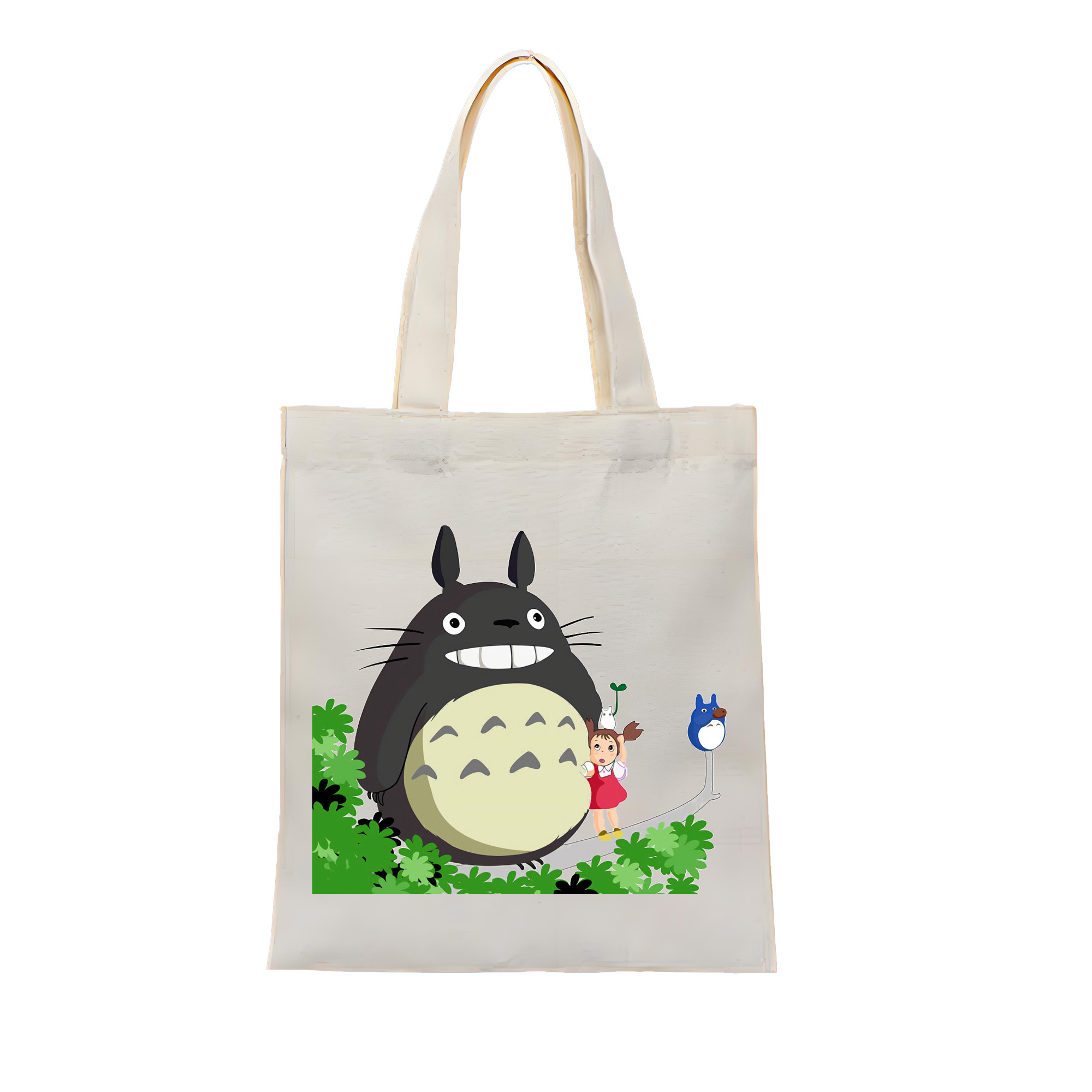（画像用） となりのトトロ 草壁メイ 草壁サツキ My Neighbor Totoro Satsuki Kusakabe Mei Kusakabe 縦型キャンバス生地手提げバッグ　トートバッグ