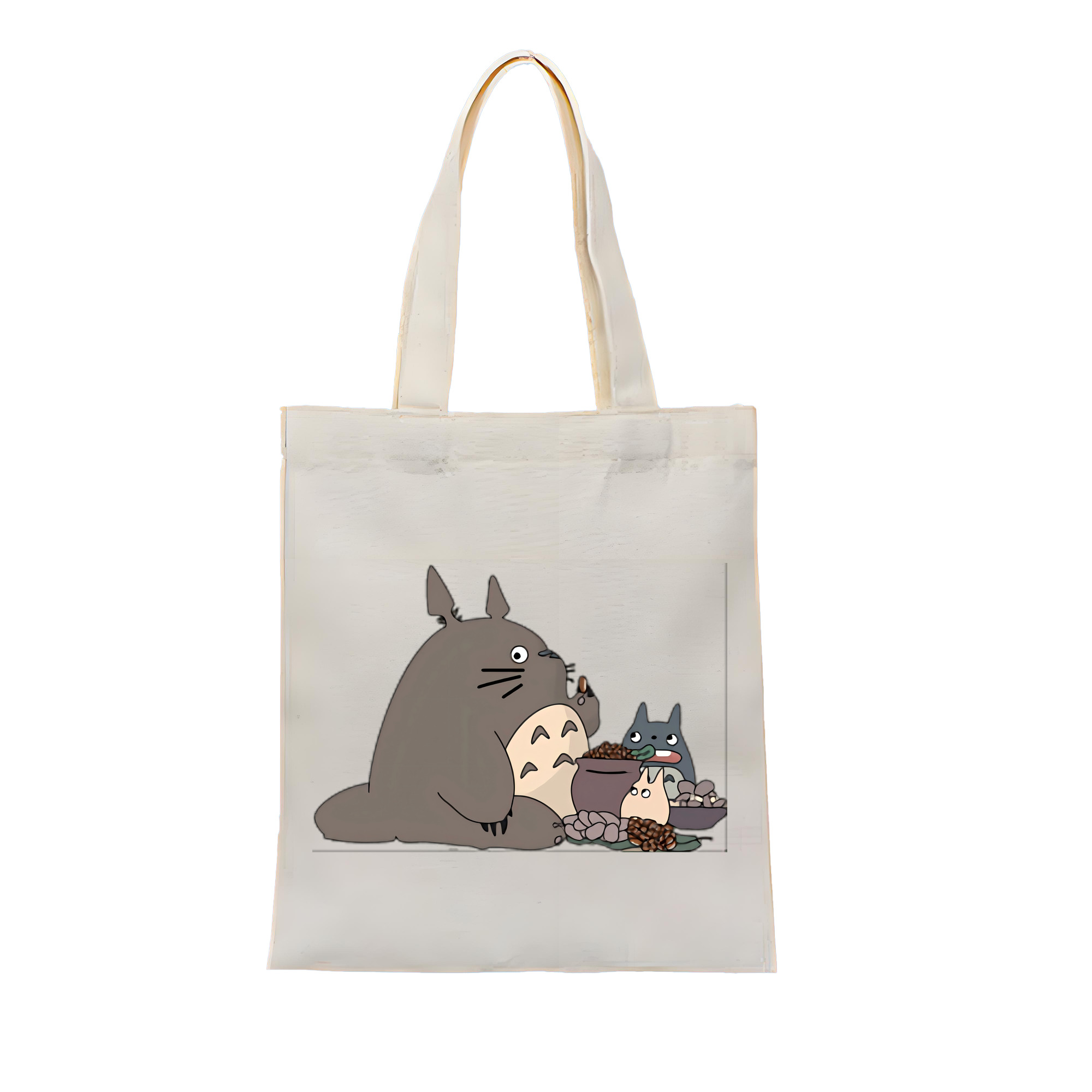 （画像用） となりのトトロ 草壁メイ 草壁サツキ My Neighbor Totoro Satsuki Kusakabe Mei Kusakabe 縦型キャンバス生地手提げバッグ　トートバッグ