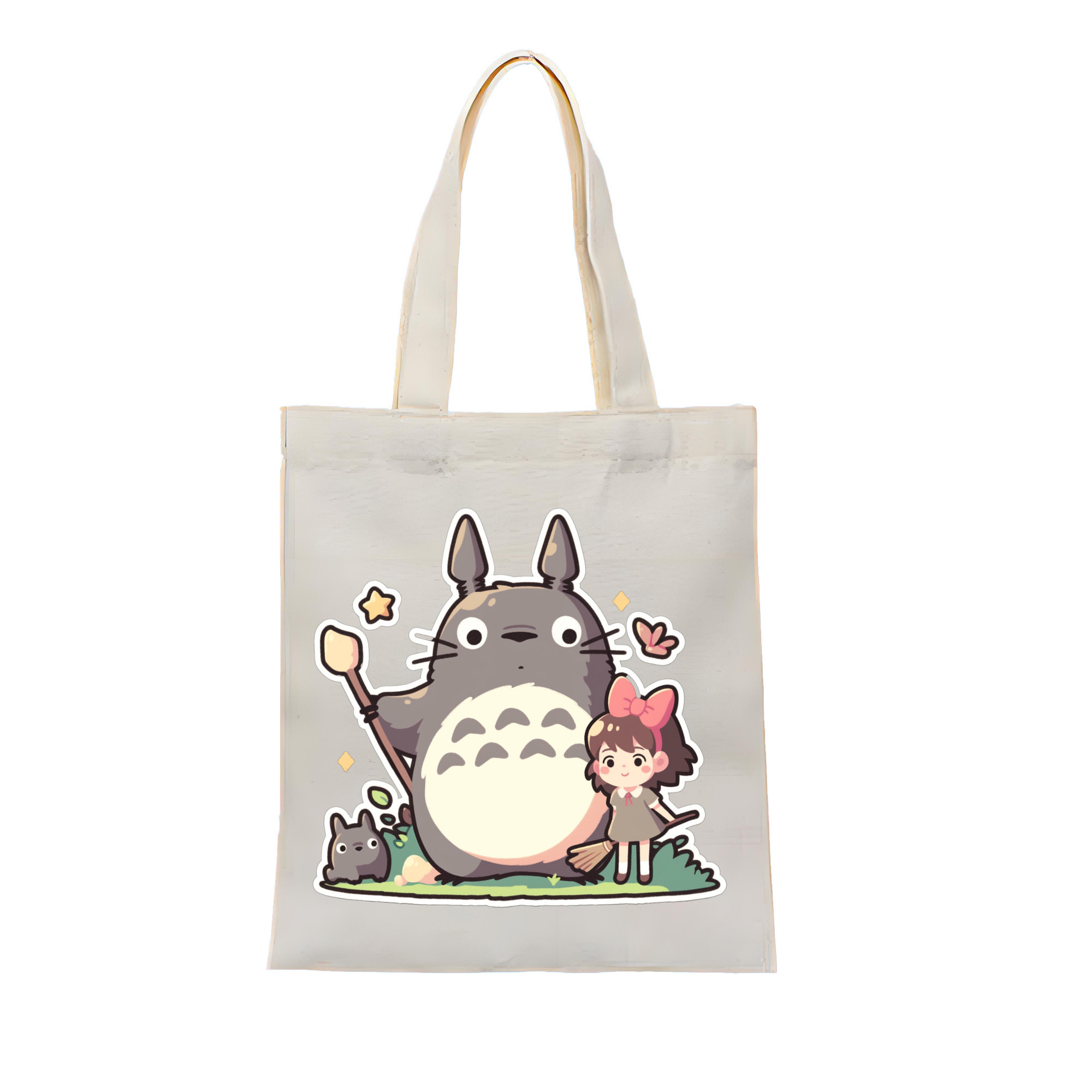 （画像用） となりのトトロ 草壁メイ 草壁サツキ My Neighbor Totoro Satsuki Kusakabe Mei Kusakabe 縦型キャンバス生地手提げバッグ　トートバッグ