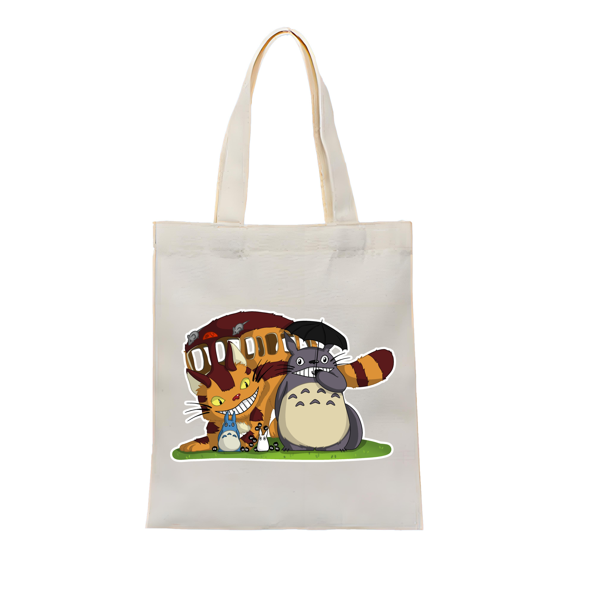 （画像用） となりのトトロ 草壁メイ 草壁サツキ My Neighbor Totoro Satsuki Kusakabe Mei Kusakabe 縦型キャンバス生地手提げバッグ　トートバッグ
