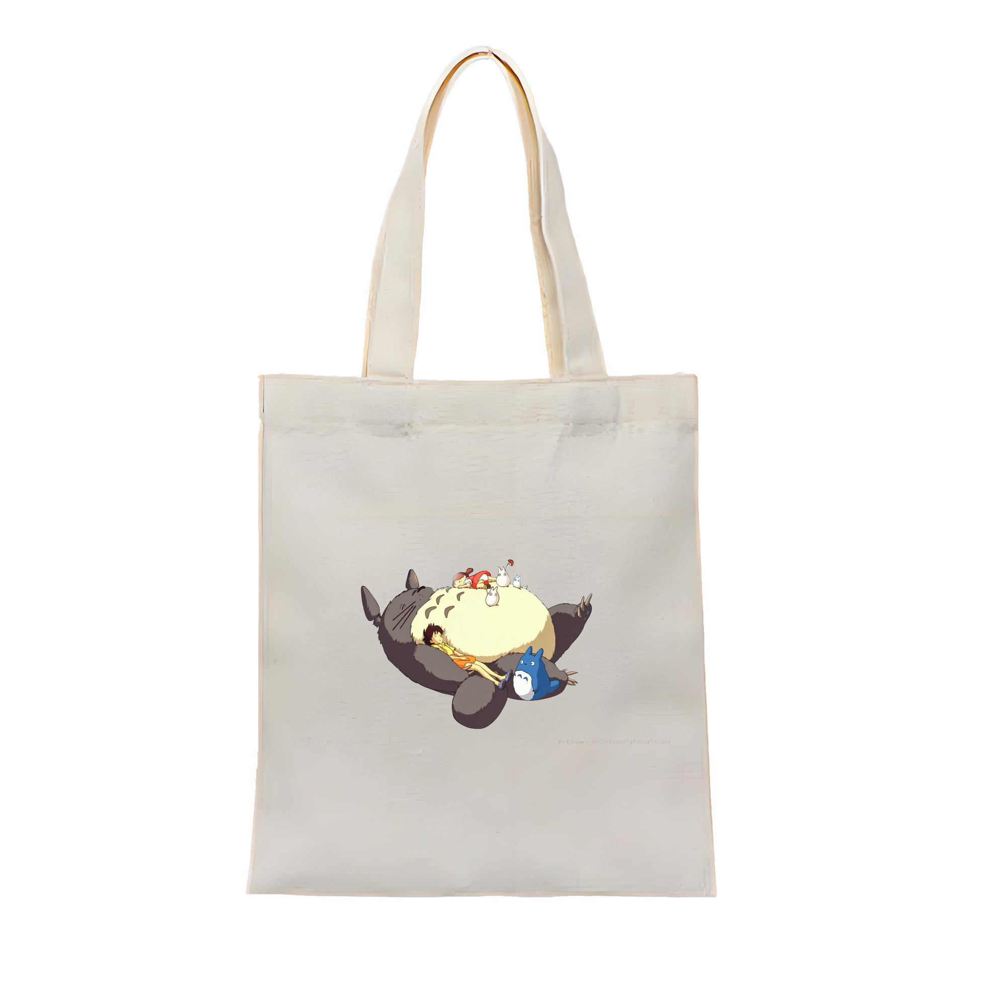 （画像用） となりのトトロ 草壁メイ 草壁サツキ My Neighbor Totoro Satsuki Kusakabe Mei Kusakabe 縦型キャンバス生地手提げバッグ　トートバッグ
