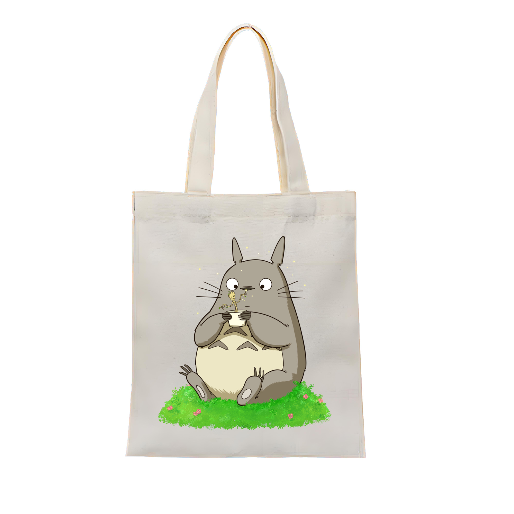 （画像用） となりのトトロ 草壁メイ 草壁サツキ My Neighbor Totoro Satsuki Kusakabe Mei Kusakabe 縦型キャンバス生地手提げバッグ　トートバッグ