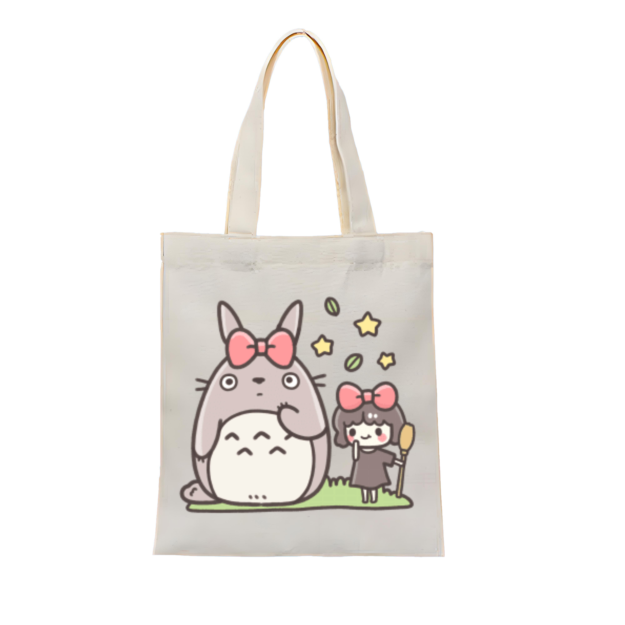（画像用） となりのトトロ 草壁メイ 草壁サツキ My Neighbor Totoro Satsuki Kusakabe Mei Kusakabe 縦型キャンバス生地手提げバッグ　トートバッグ