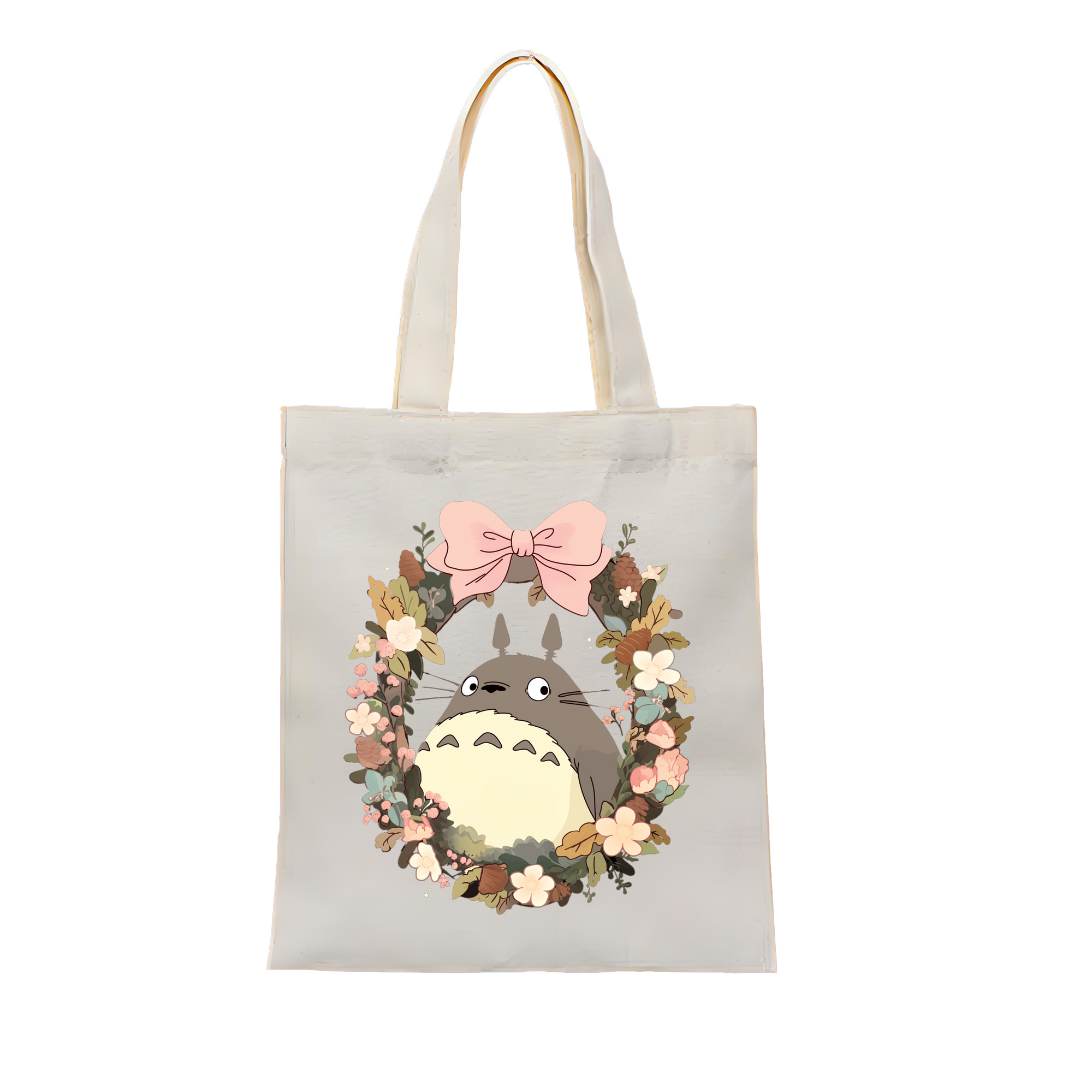 （画像用） となりのトトロ 草壁メイ 草壁サツキ My Neighbor Totoro Satsuki Kusakabe Mei Kusakabe 縦型キャンバス生地手提げバッグ　トートバッグ