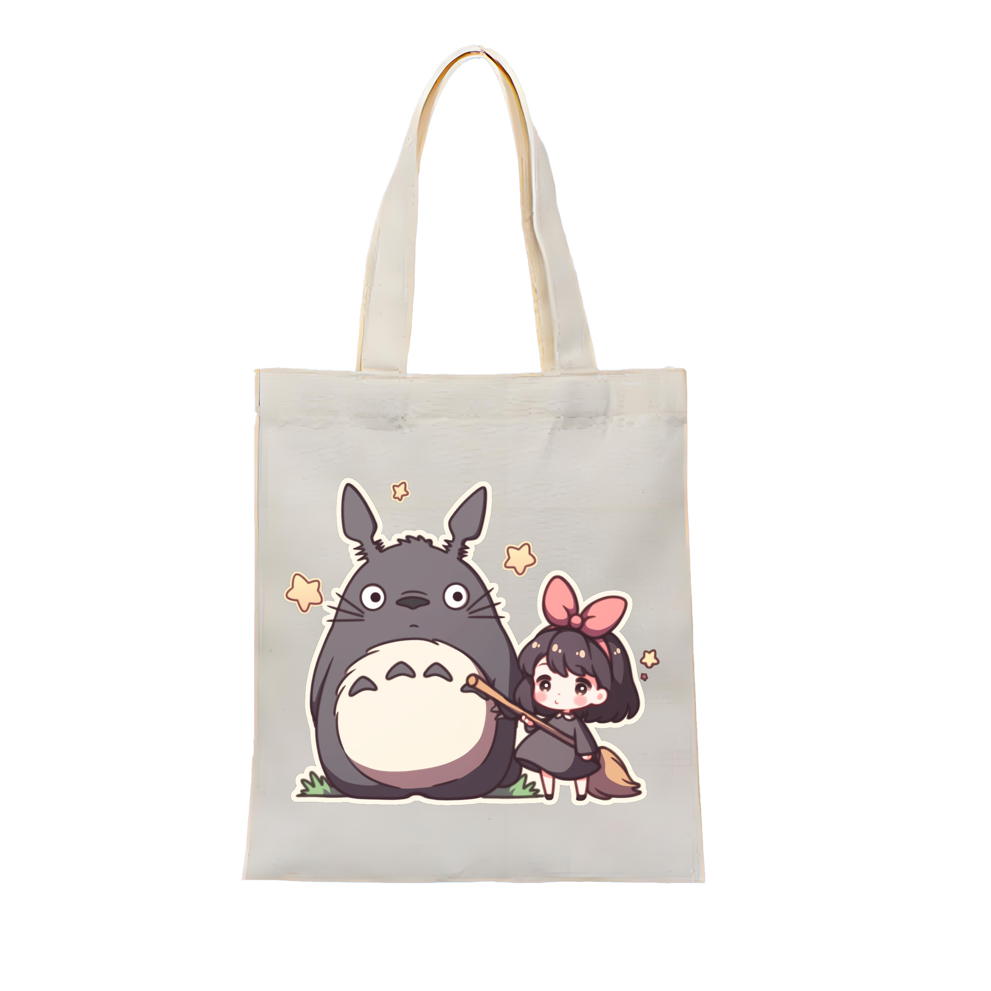 （画像用） となりのトトロ 草壁メイ 草壁サツキ My Neighbor Totoro Satsuki Kusakabe Mei Kusakabe 縦型キャンバス生地手提げバッグ　トートバッグ