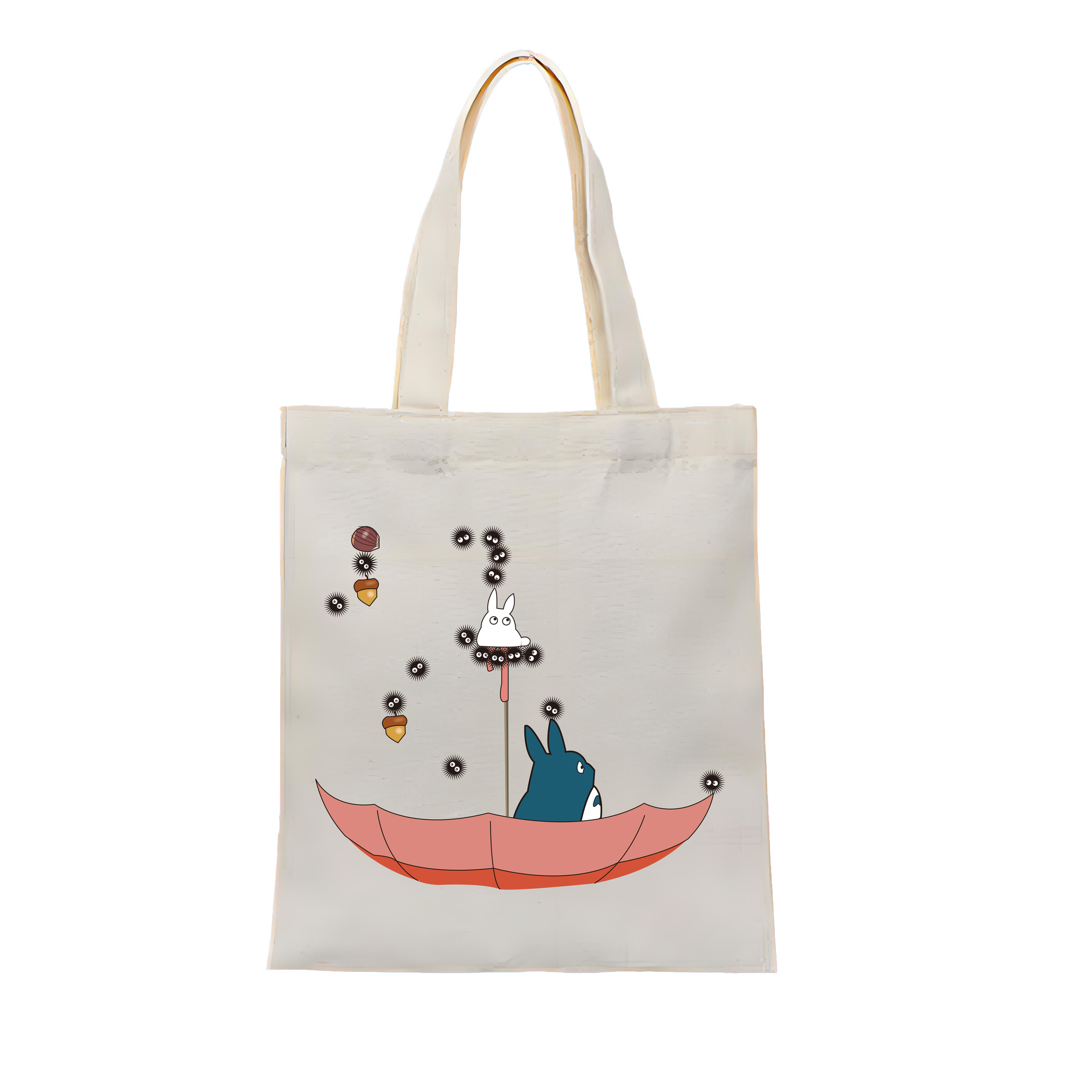 （画像用） となりのトトロ 草壁メイ 草壁サツキ My Neighbor Totoro Satsuki Kusakabe Mei Kusakabe 縦型キャンバス生地手提げバッグ　トートバッグ